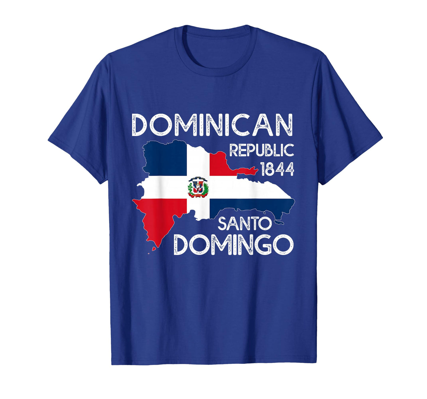 Dominican Republic Santo Domingo 1844 DR Flag Map Design T-Shirt