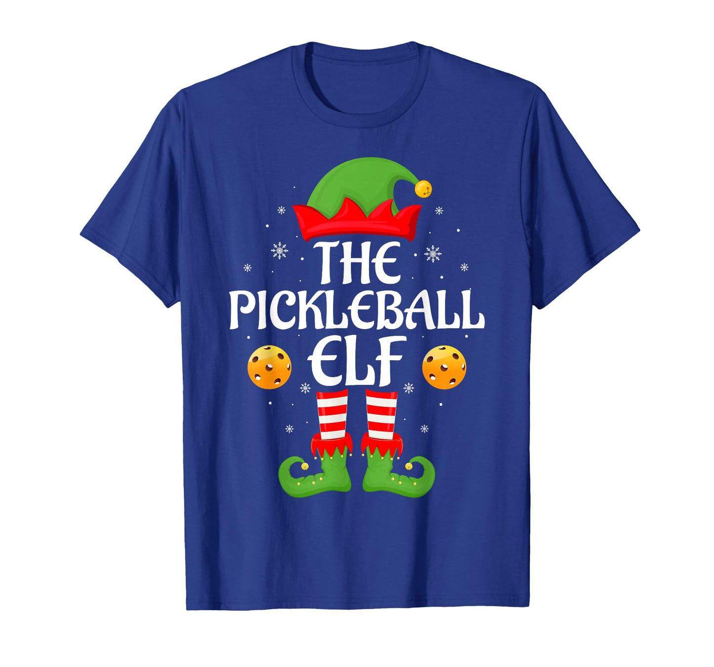 Pickleball Elf Xmas Family Matching Elf Squad Christmas T-Shirt