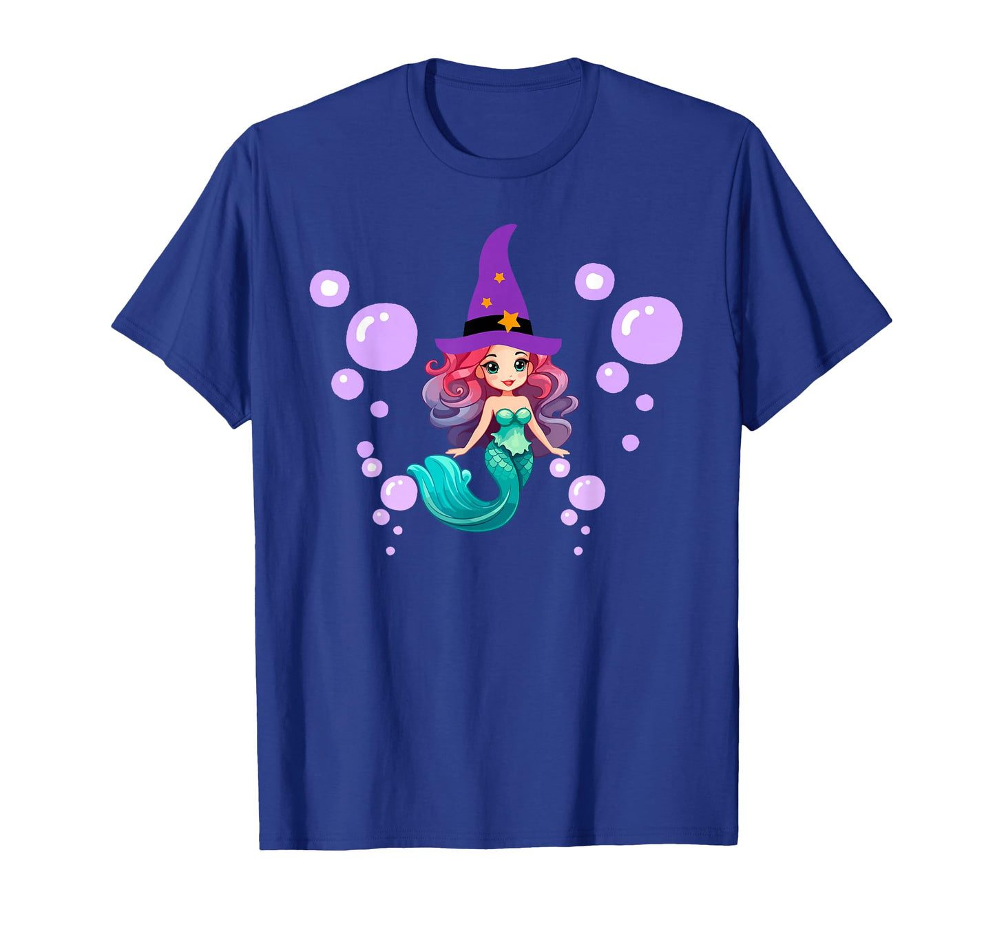 Cute Witch Halloween Mermaid Costume Gifts for Women Girls T-Shirt