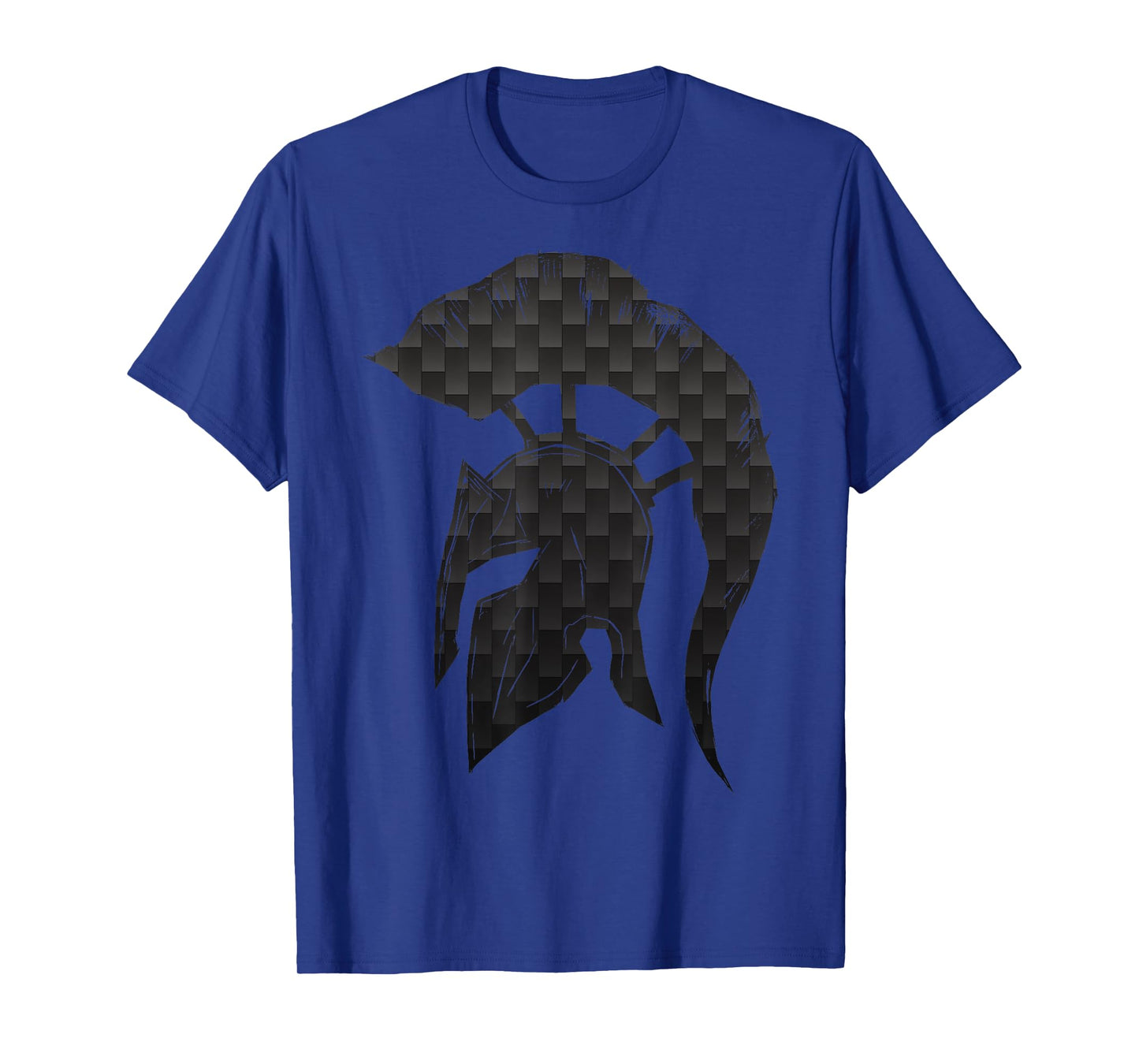 Spartan Helmet Warrior Trojan Warrior Carbon Pattern gym T-Shirt