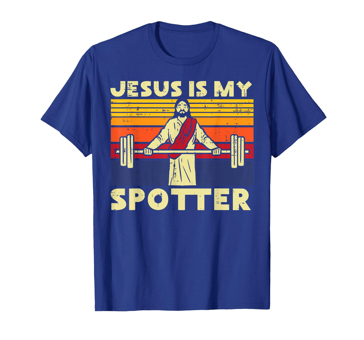 Gym Jesus Is My Spotter Christian Workout Lifting Men Women T-Shirt