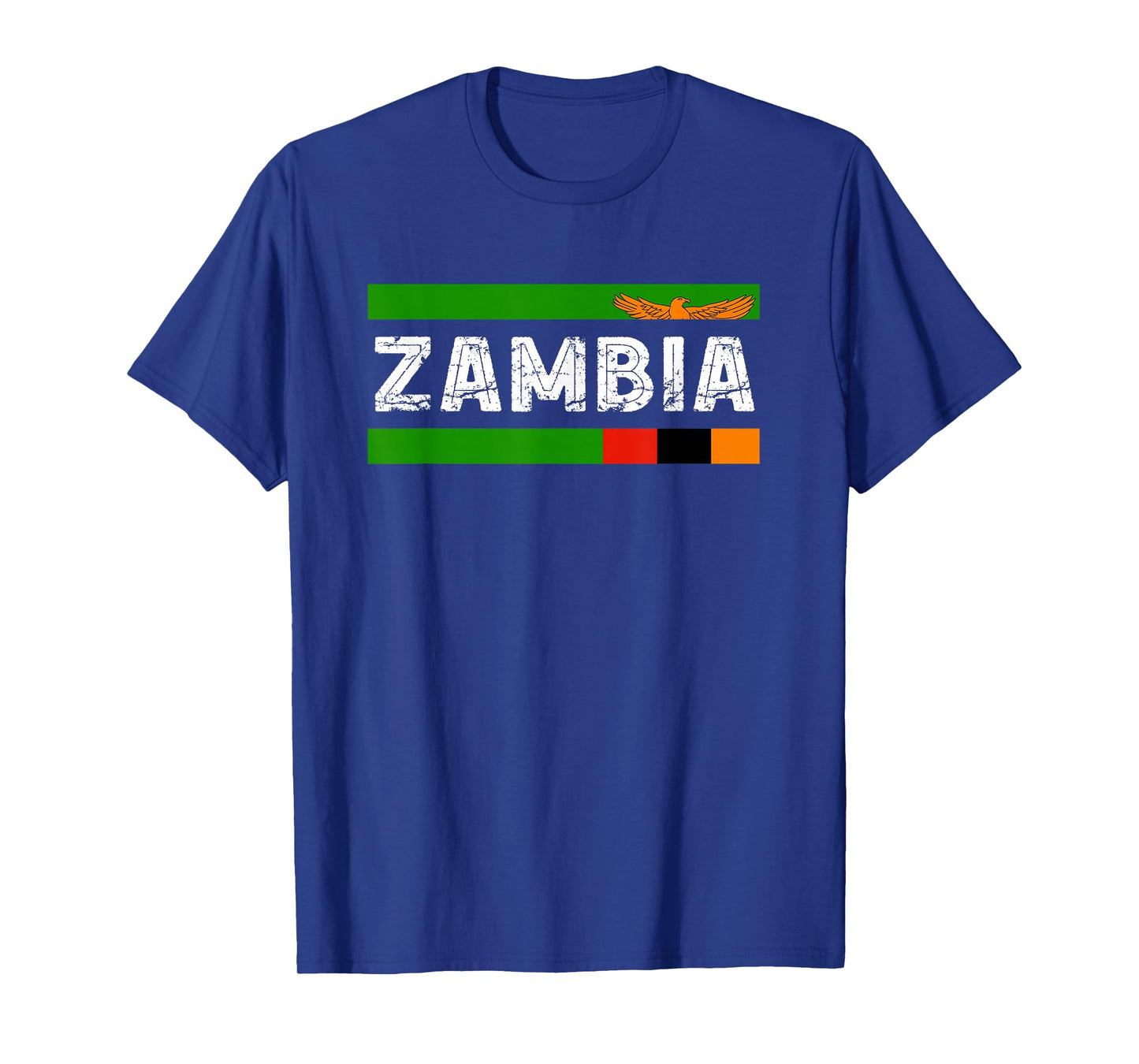 Zambia Flag Vintage Zambian Pride Heritage Zambian Roots T-Shirt