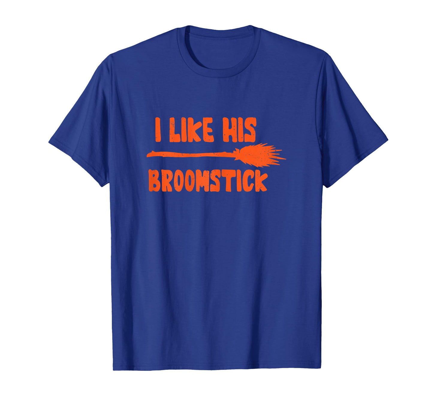 I Like His Broomstick Cute Witch Halloween Funny Couple T-Shirt