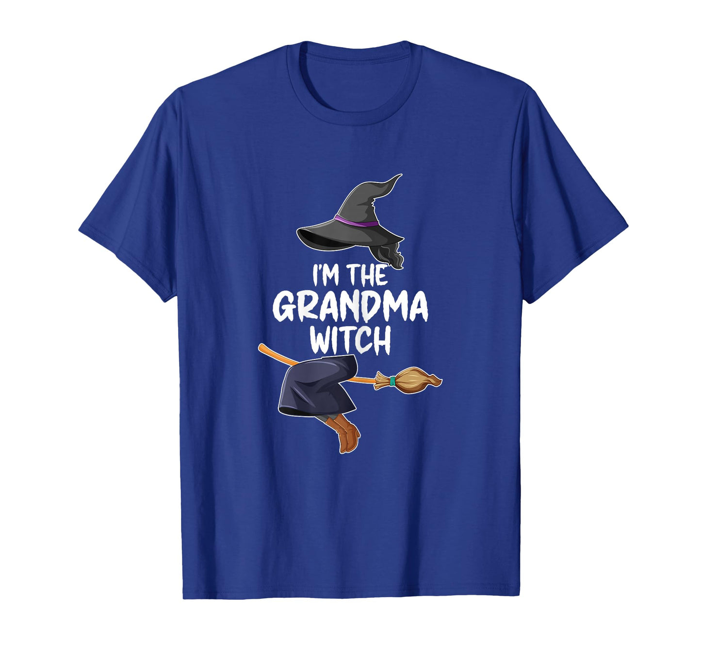 I'm The Grandma Witch Flying Broom Funny Halloween Costume T-Shirt