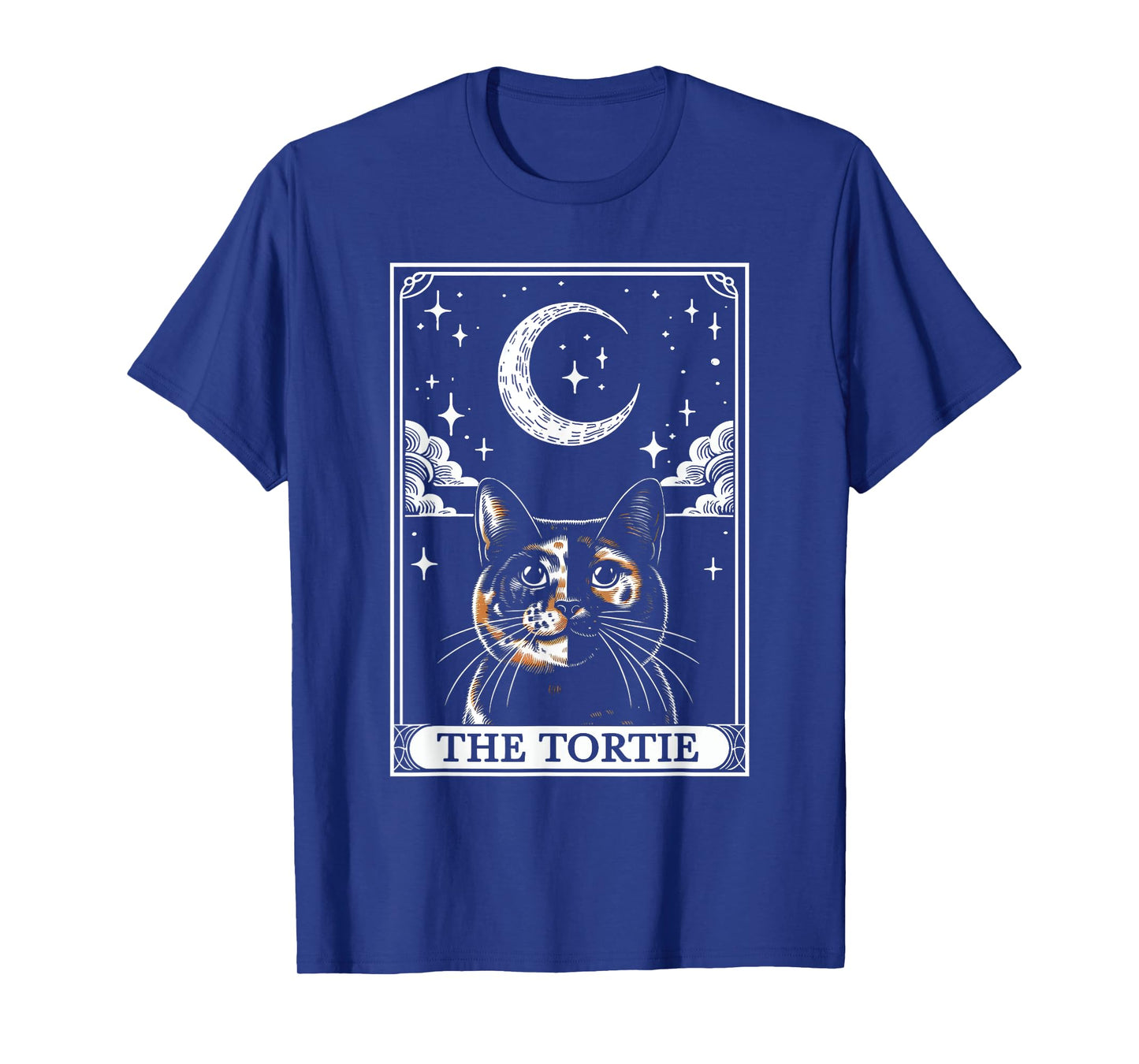Tarot Card Vintage Crescent Moon Tortie Cat Mom Cat Lovers T-Shirt