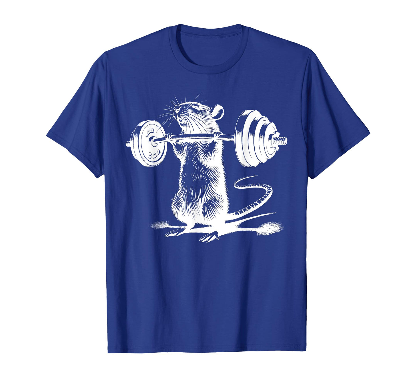 Retro Gym Rat Fitness Bodybuilding Workout Weight Lifting T-Shirt