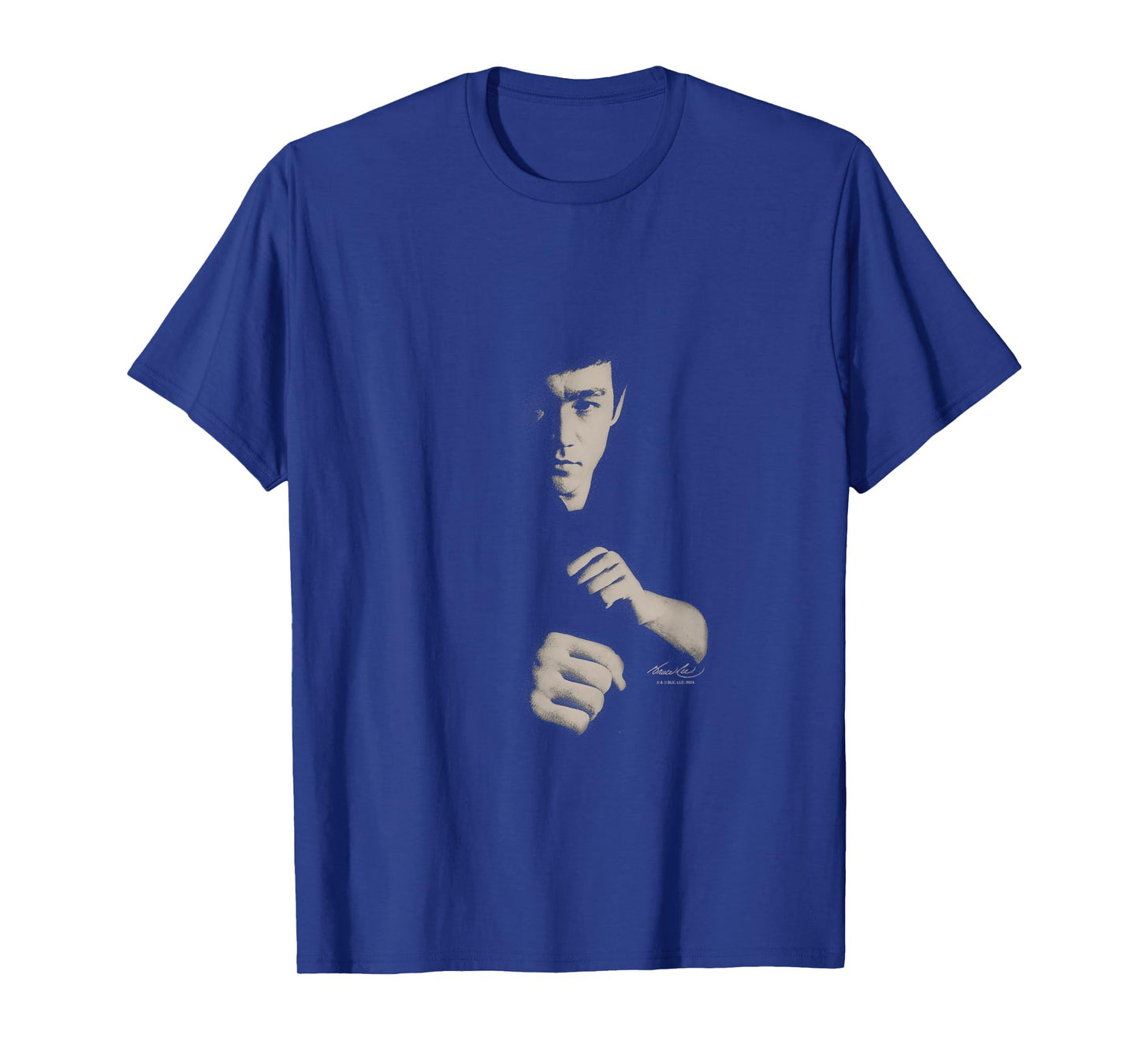 Bruce Lee Ready To Fight Shaded Portrait Vintage T-Shirt