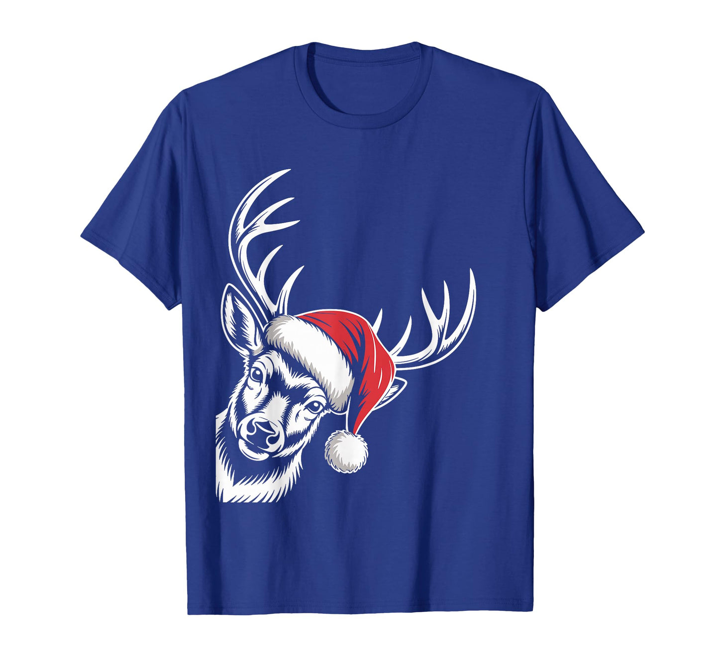 Deer Christmas Santa Hat Pajama Whitetail Buck Deer Xmas T-Shirt