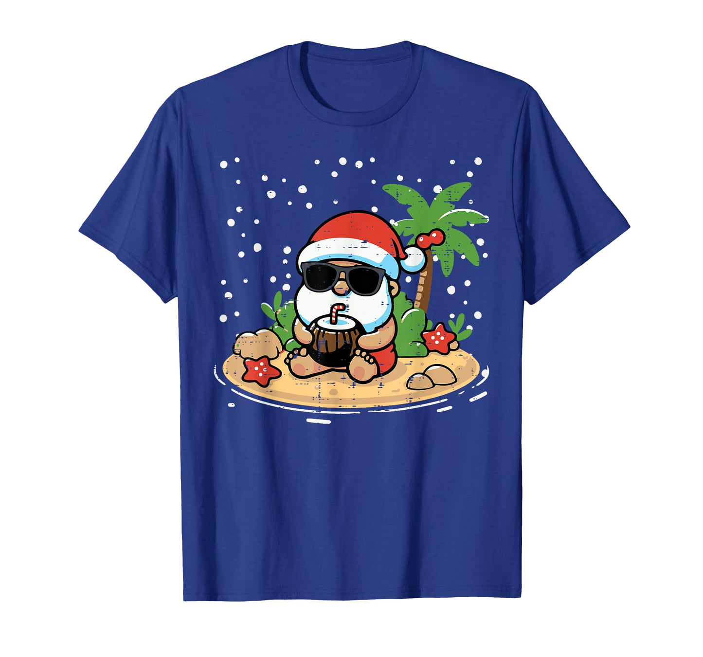 Christmas Santa Beach Xmas Tropical Hawaii Men Women Kids T-Shirt