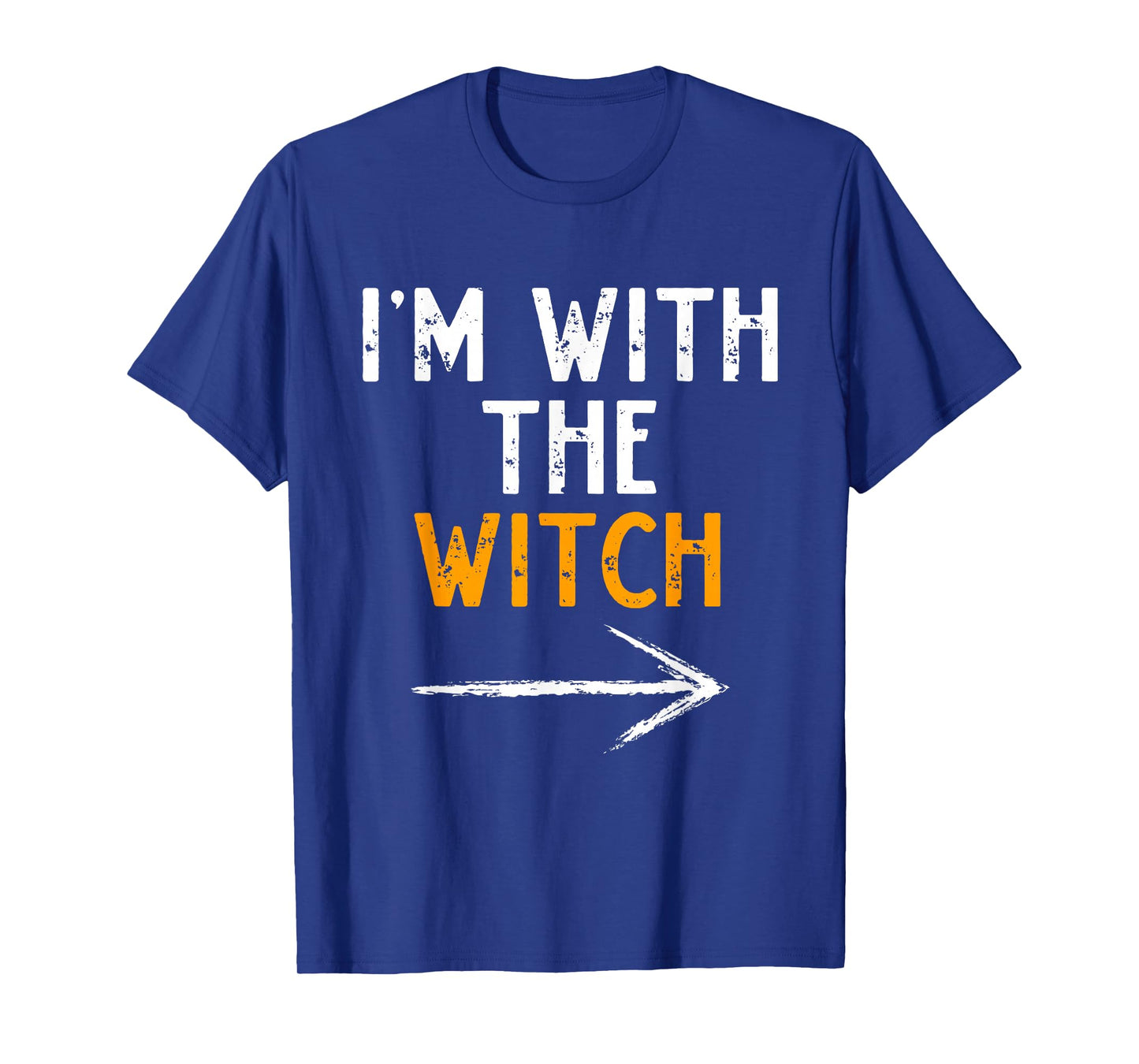 I’m with The Witch Funny Halloween Matching Couple Costume T-Shirt