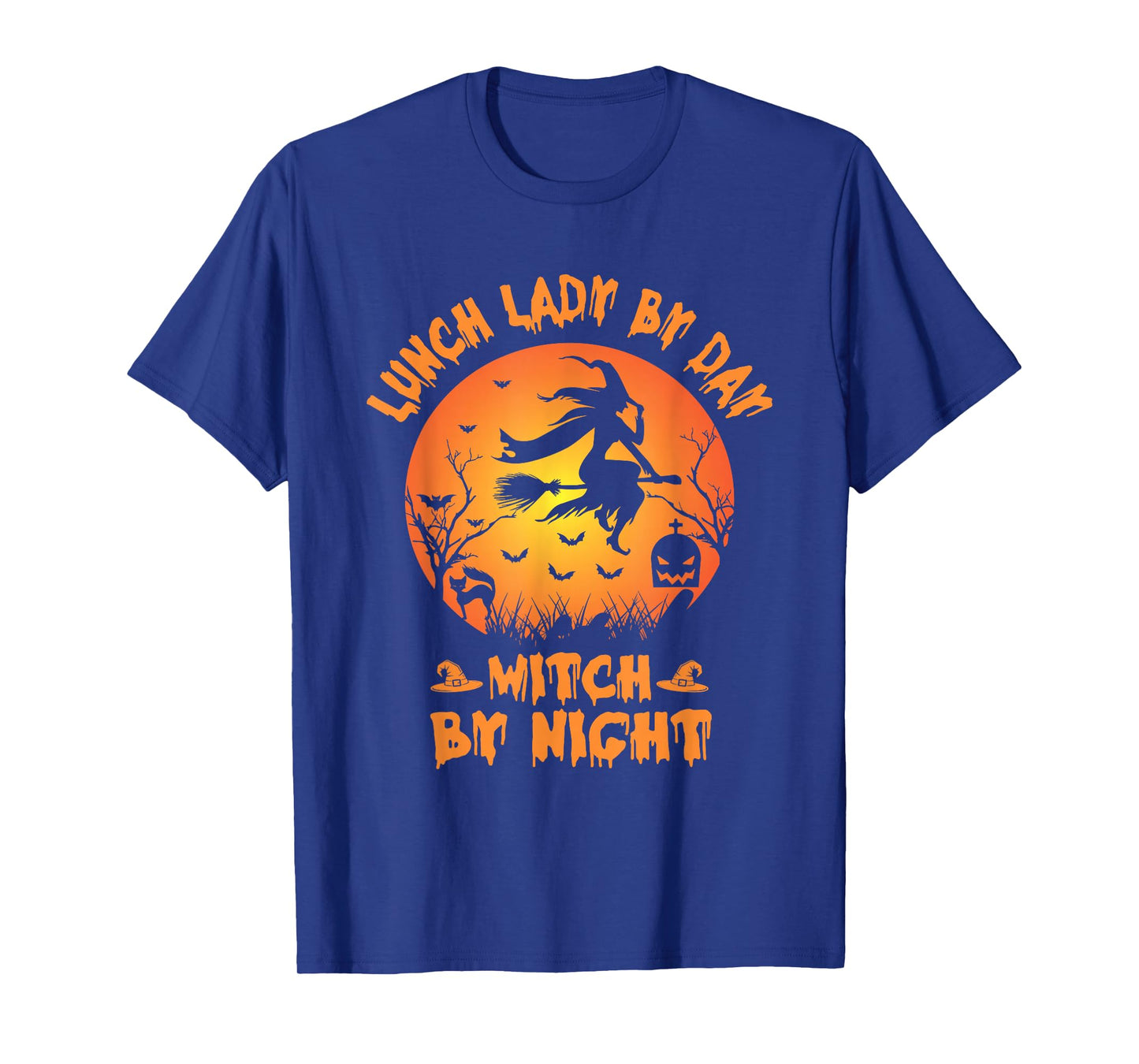 Lunch Lady by Day Witch by Night Halloween School Cafeteria T-Shirt