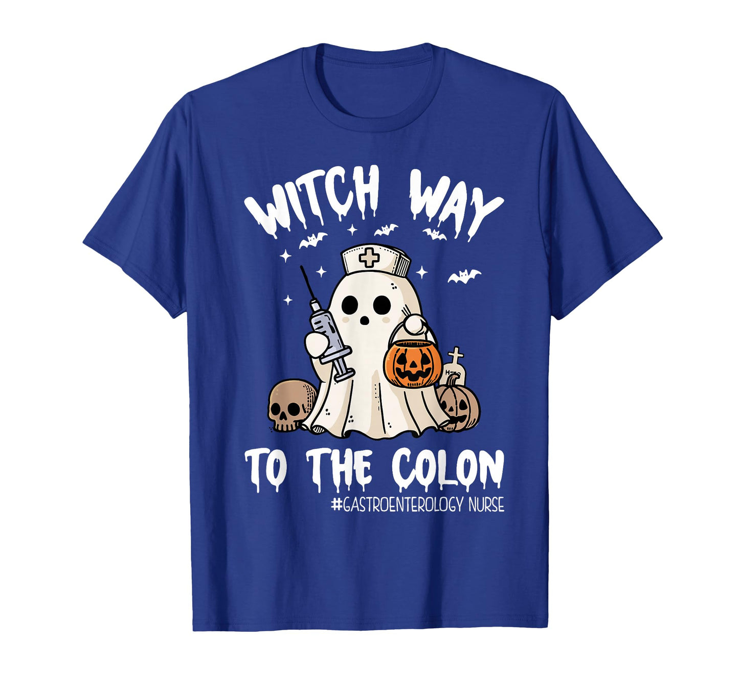 Gastroenterology Nurse Halloween Endo Nurse Ghost Endoscopy T-Shirt