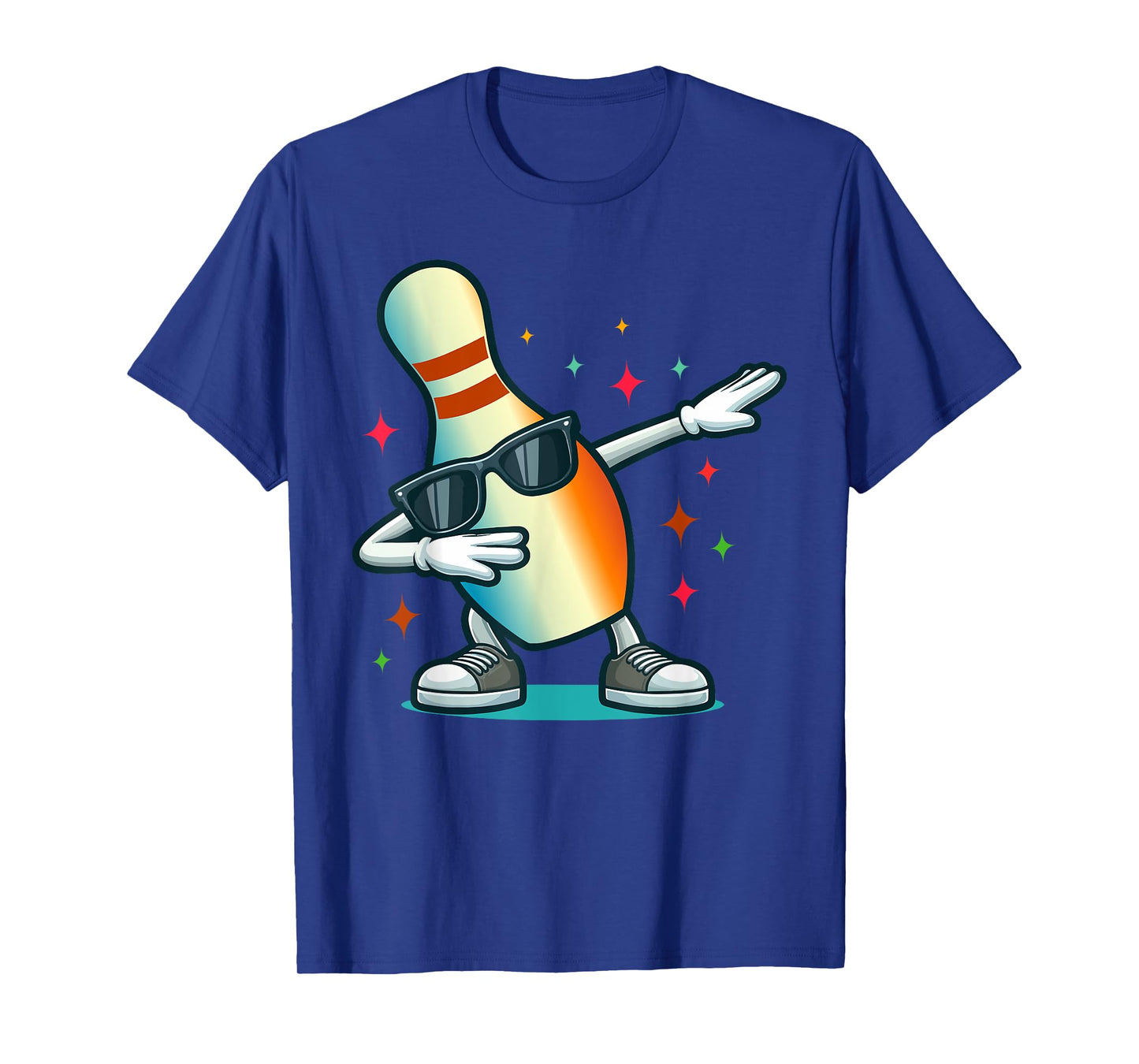 Bowling Pin Dabbing Sunglasses Bowler Player Kids Boys Men T-Shirt