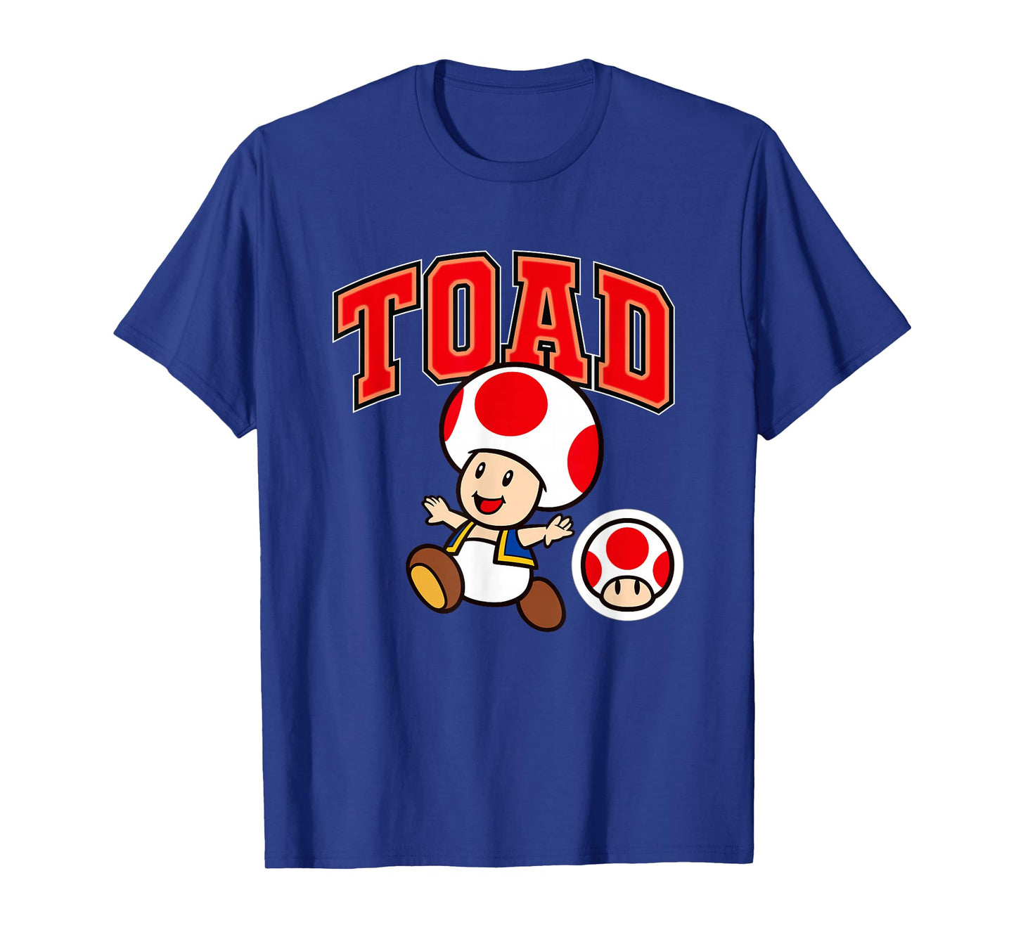 Super Mario Toad Big Character Collegiate Style T-Shirt