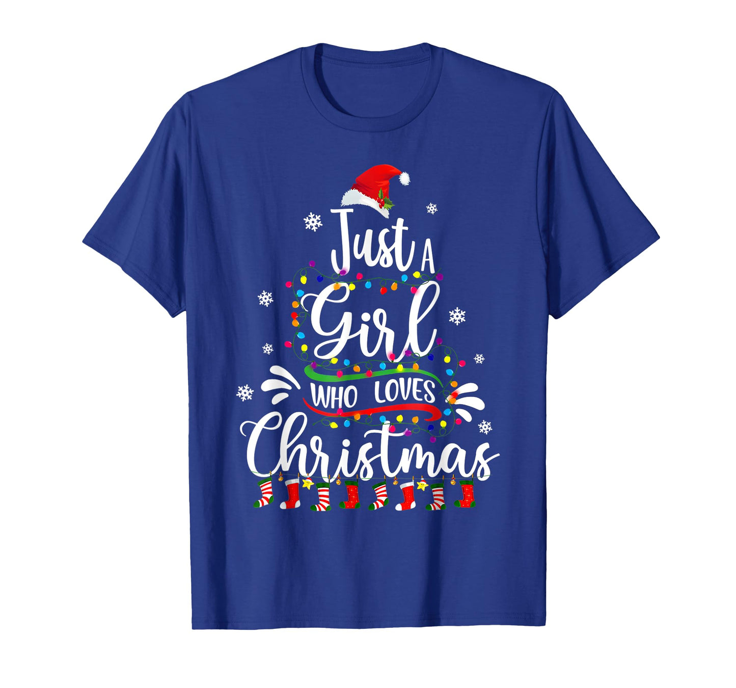 Merry Christmas Just A Girl Who Loves Christmas Tree Xmas T-Shirt