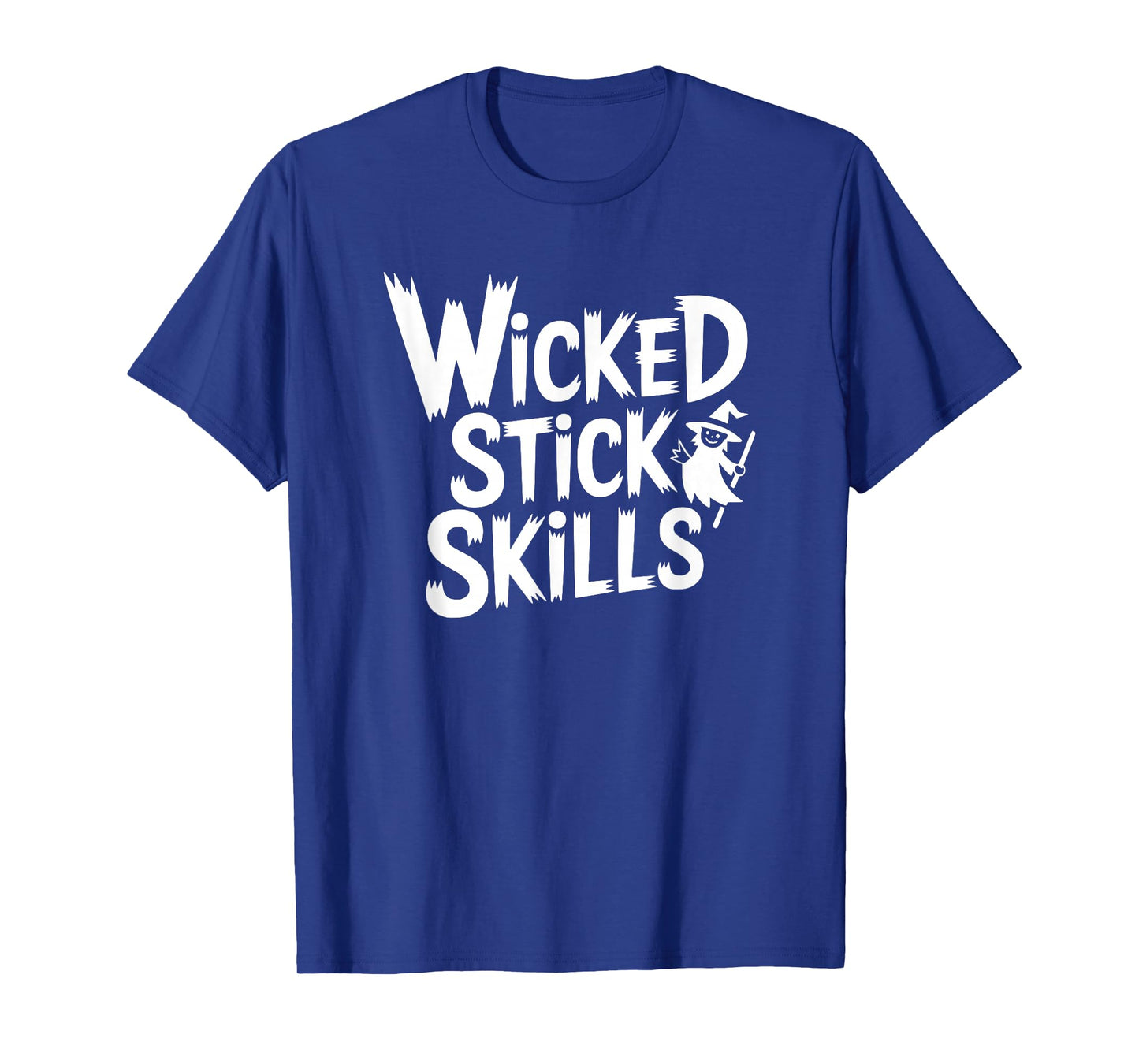 Womens Halloween Wicked Stick Skills Witch Broom T-Shirt