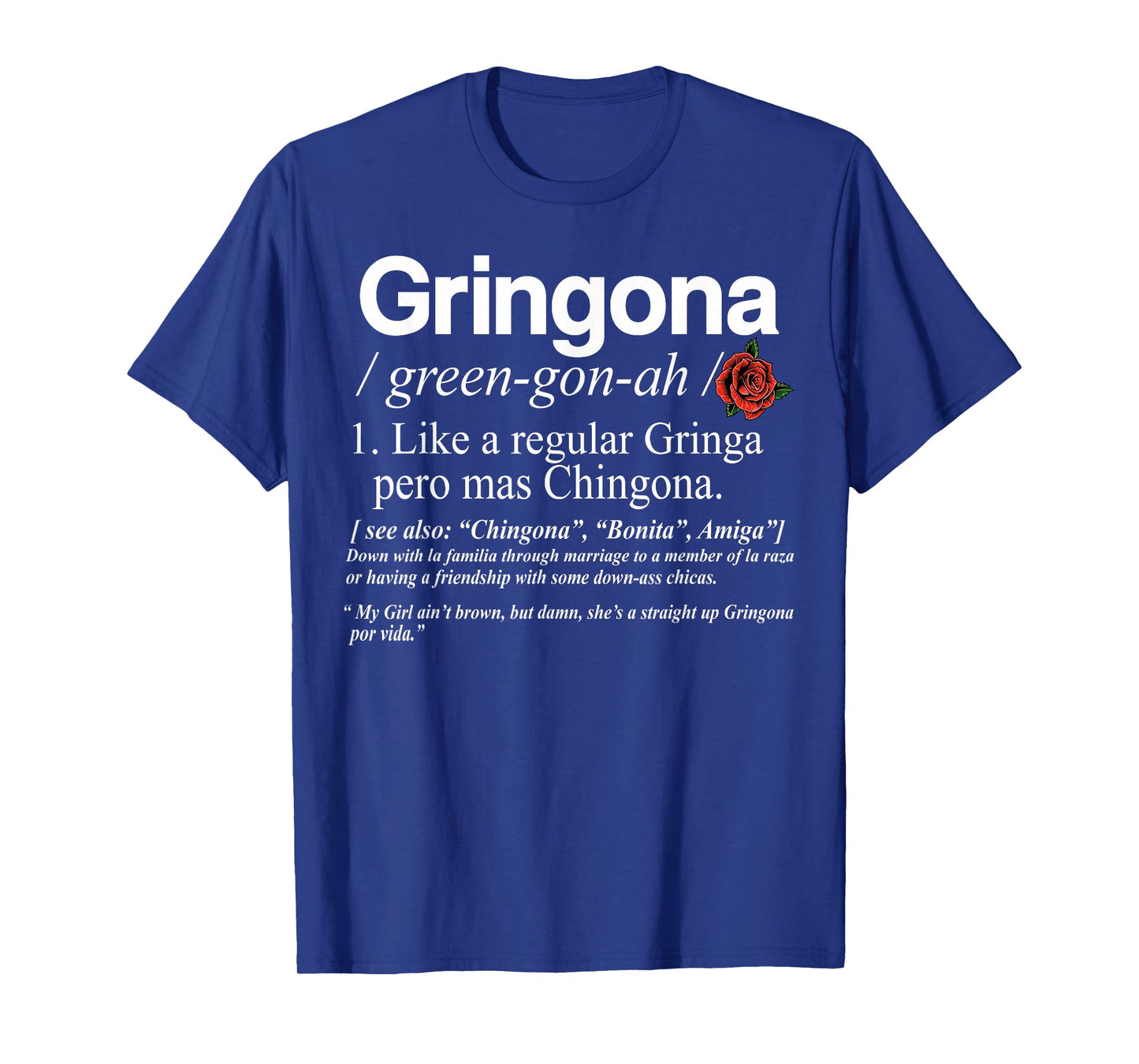 Gringona Definiton T-Shirt, Small, Black