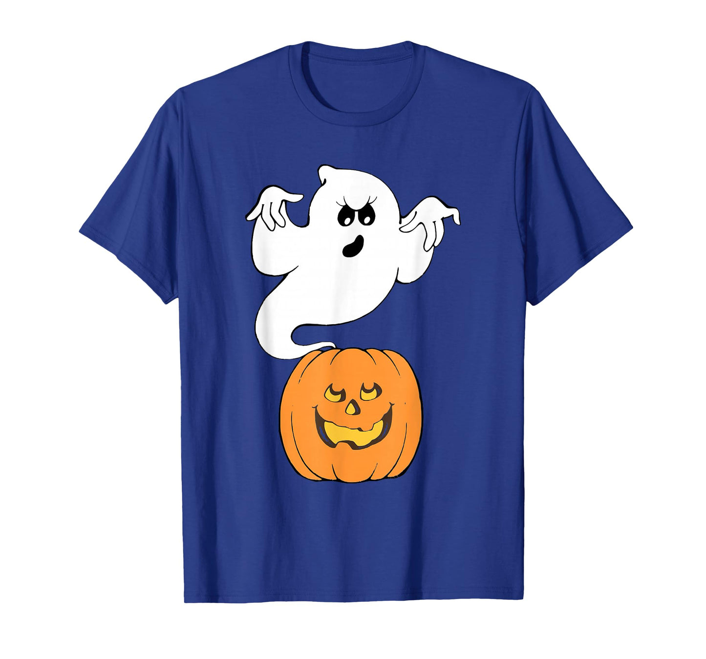 Vintage Halloween Pumpkin and Ghost Graphic Tee Spooky Creep T-Shirt