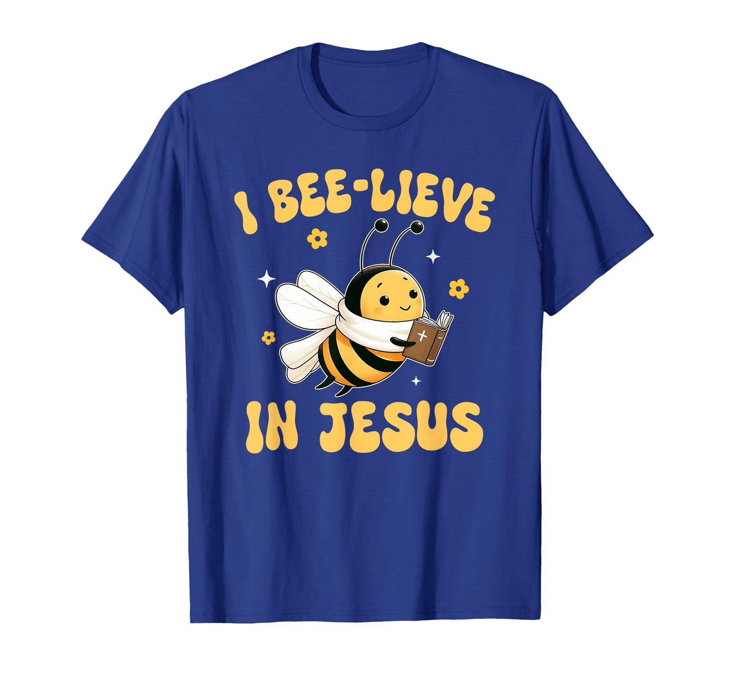 Gospel Kids Christian I Bee-lieve in Jesus Faith Cute Bee T-Shirt