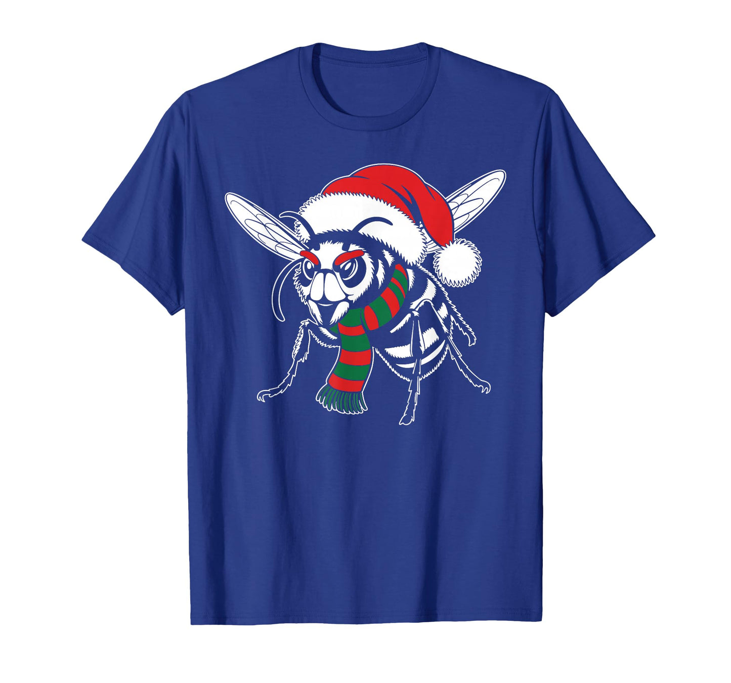 Asian Giant Hornet Xmas Santa Hat Scarf Christmas Costume T-Shirt