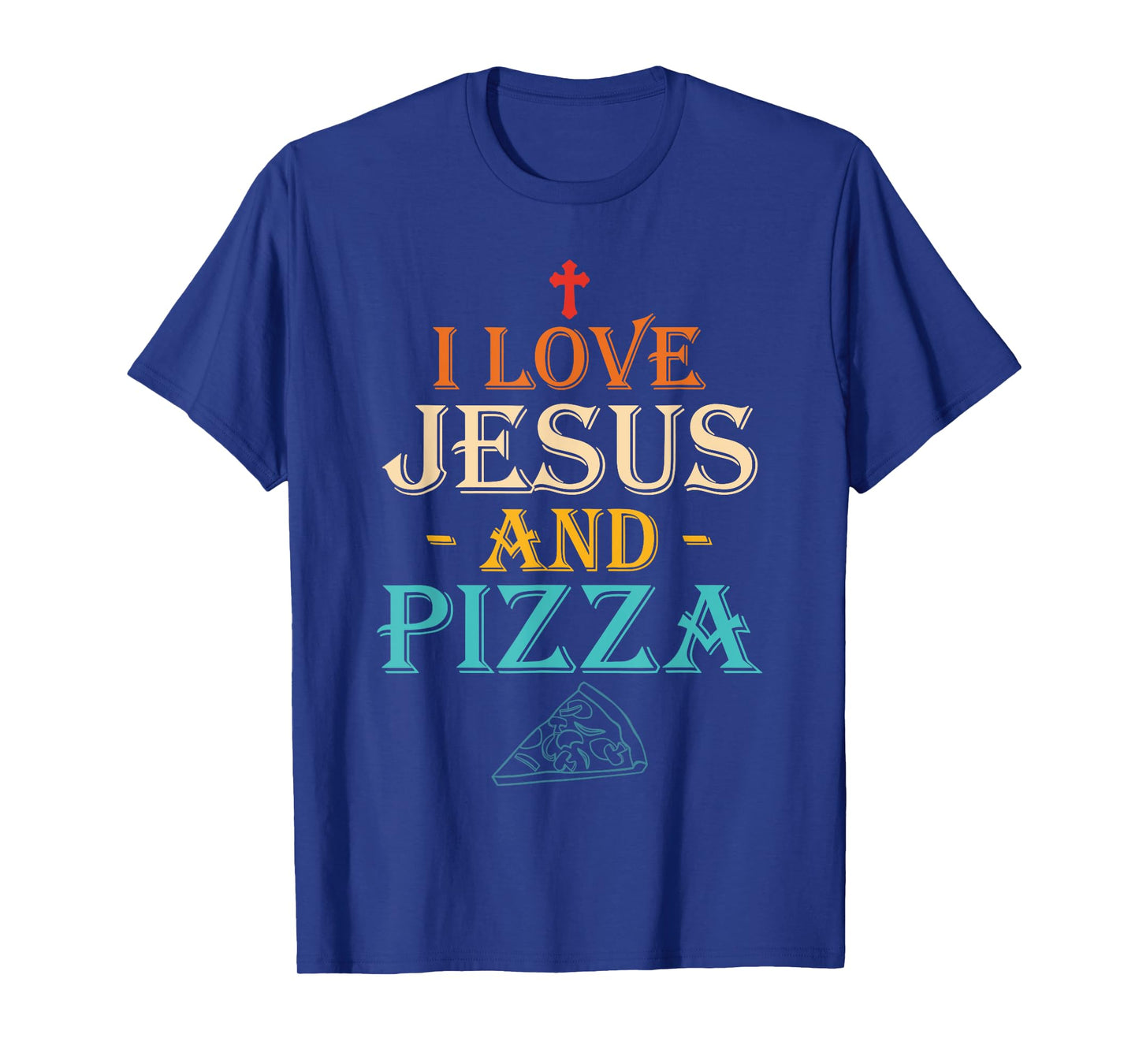 I Love Je-sus And Pizza Retro Vintage T-Shirt
