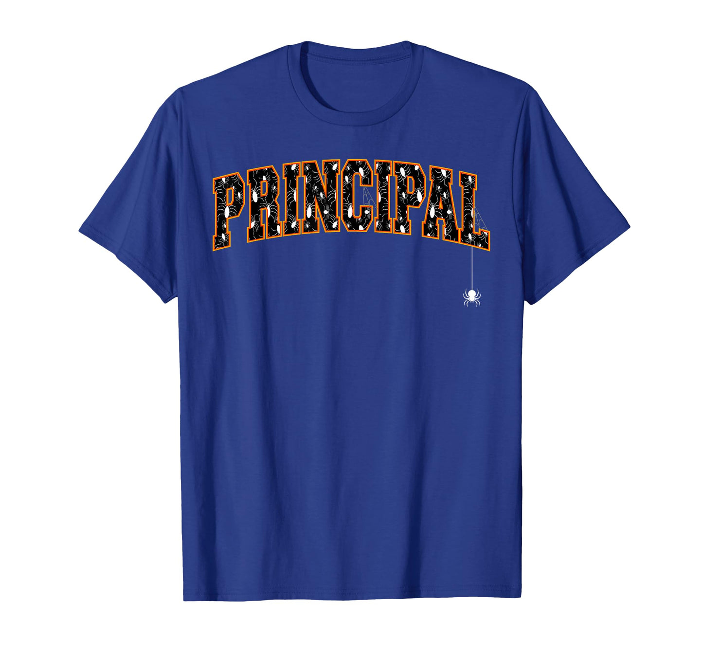 Principal Halloween Spooky Spiders Varsity Letters T-Shirt