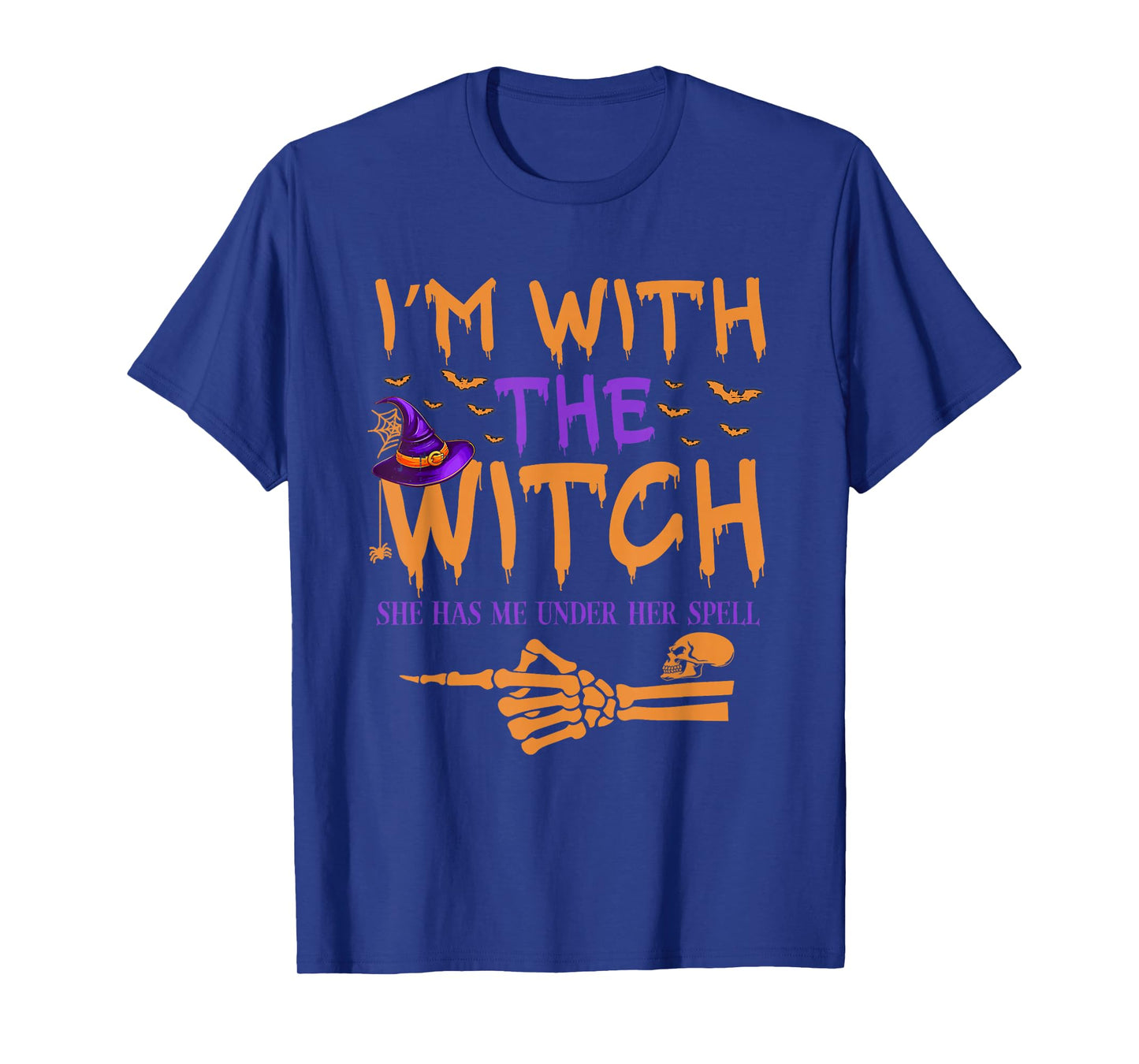 I'm with The Witch Funny Halloween Couple Costume Party T-Shirt