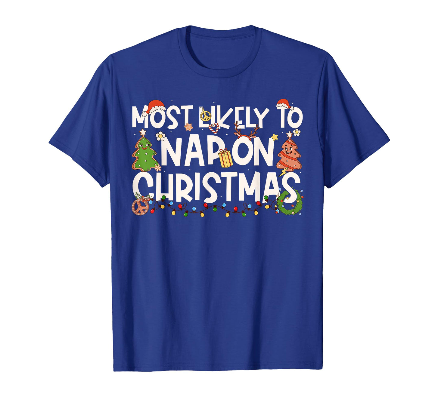 Most Likely to Nap On Christmas Family Matching Christmas T-Shirt