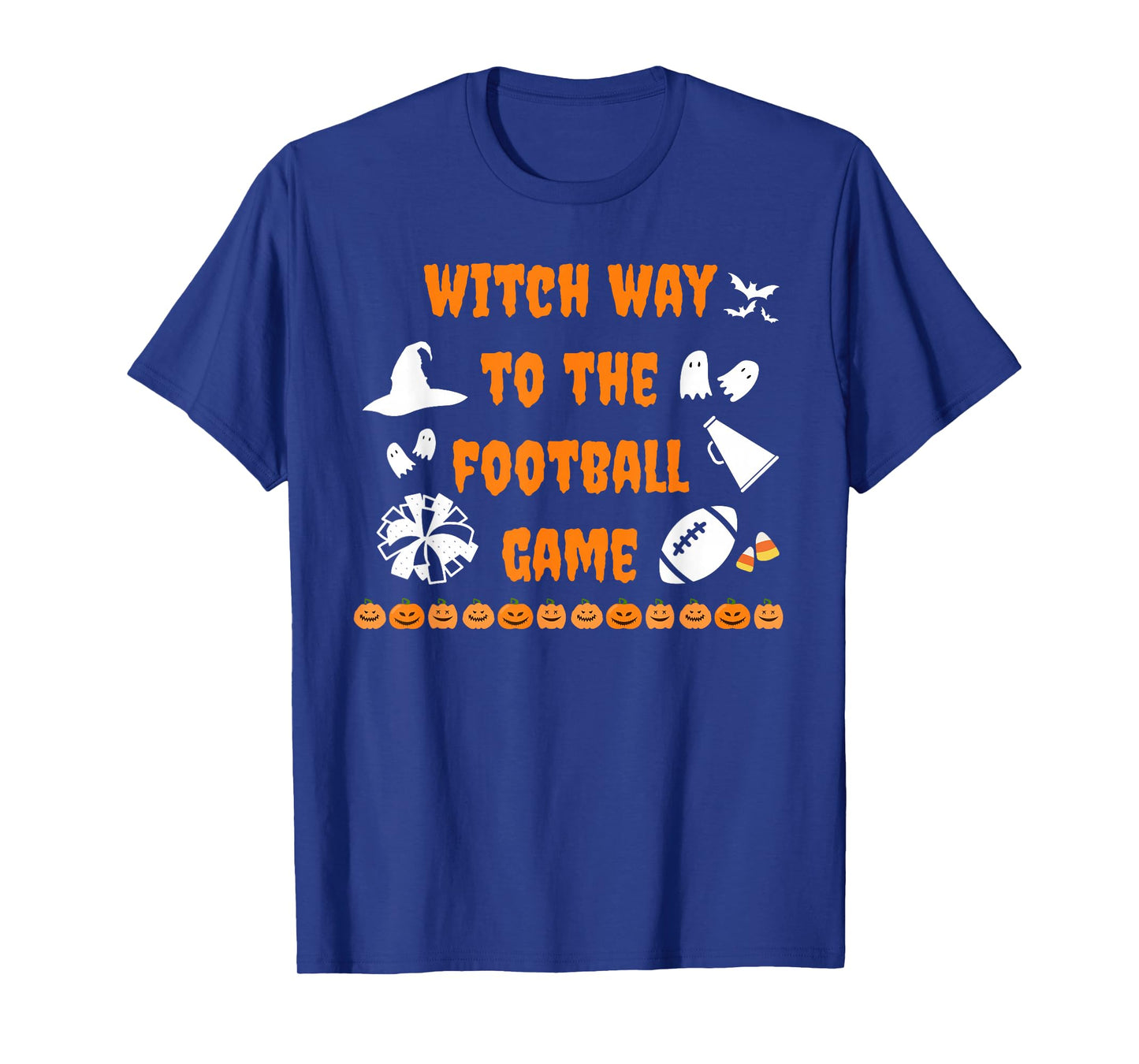 Witch Way to The Football Game Cheerleader Cheer Mom Funny T-Shirt