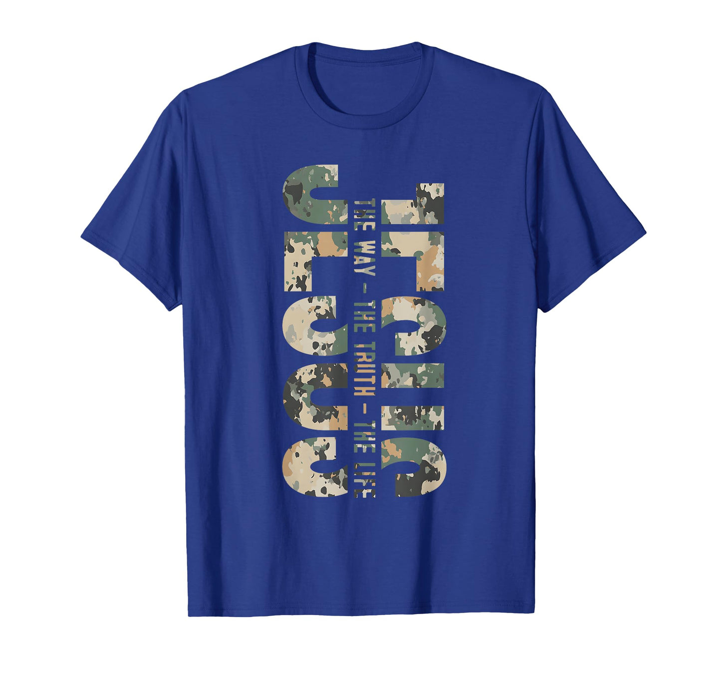 Jesus the Way the Truth the Life Camo Camouflage Natural T-Shirt