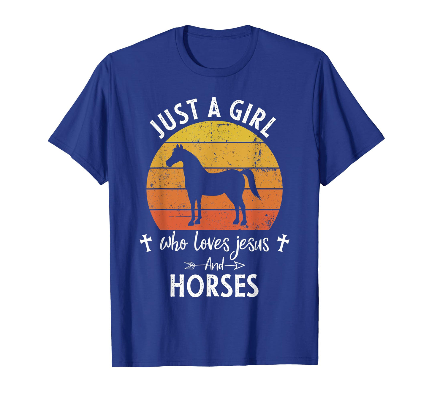 Just A Girl Who Loves Jesus And Horses Cute Christians Gift T-Shirt