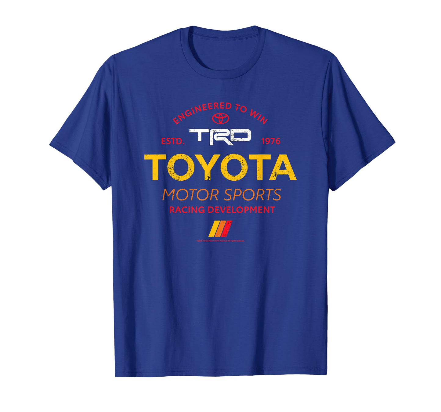 Toyota Engineered To Win Motor Sports Racing Distressed Logo T-Shirt