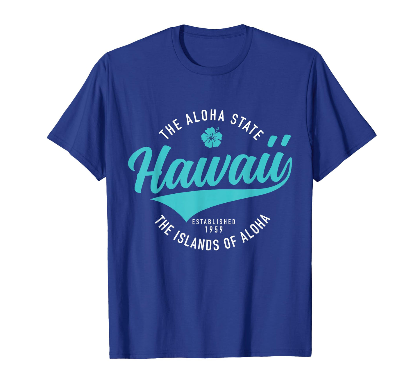 Hawaii The Aloha State Hawaiian Islands Souvenir Vintage T-Shirt