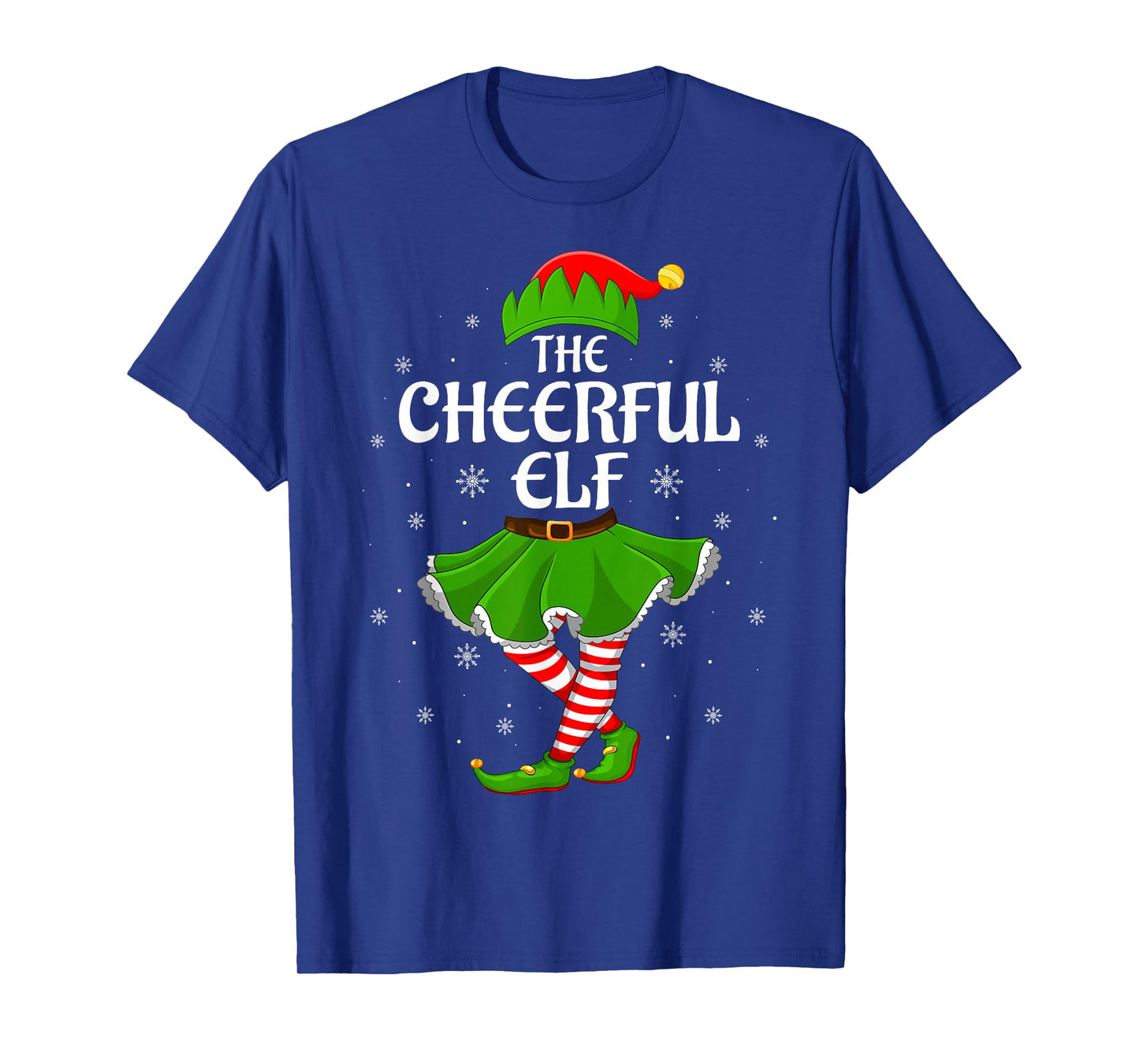 Cheerful Elf Christmas Family Girls Women Elf Squad Xmas T-Shirt