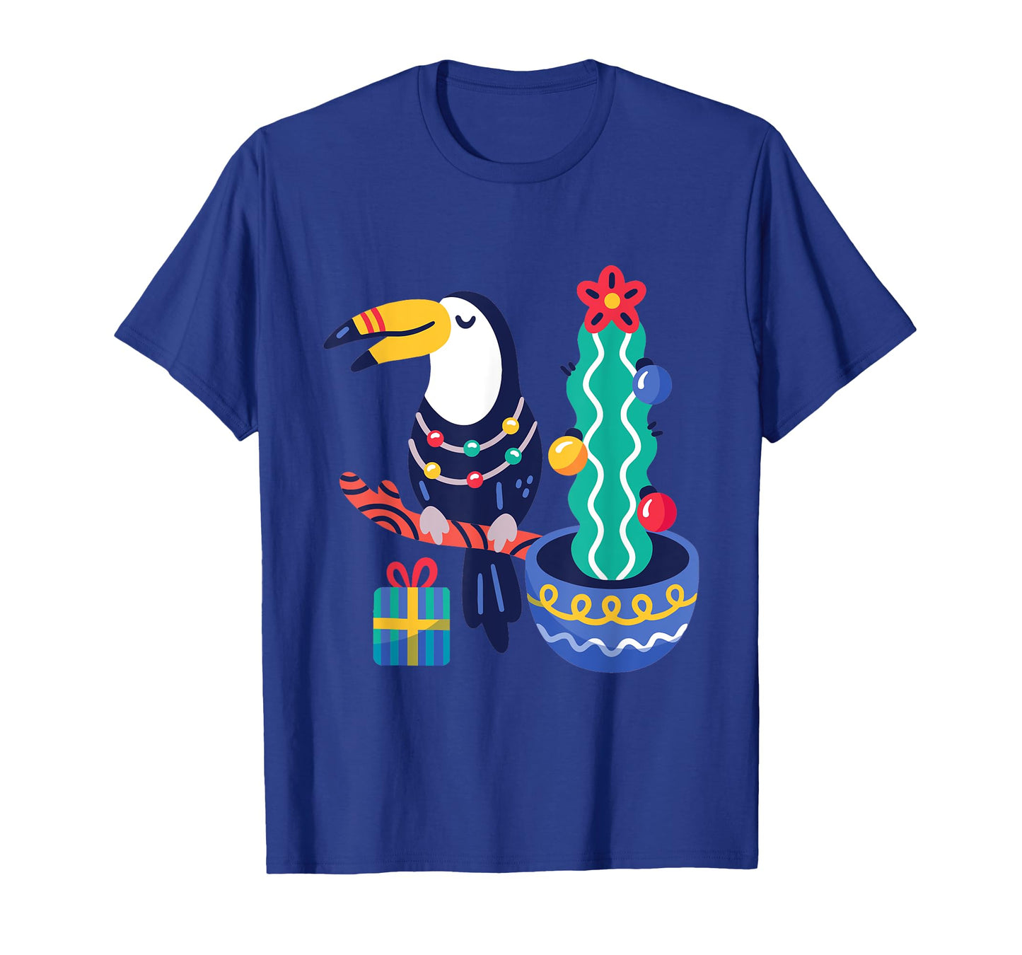 Ugly Christmas Toucan Bird Tropical Merry Xmas Cactus Cute T-Shirt
