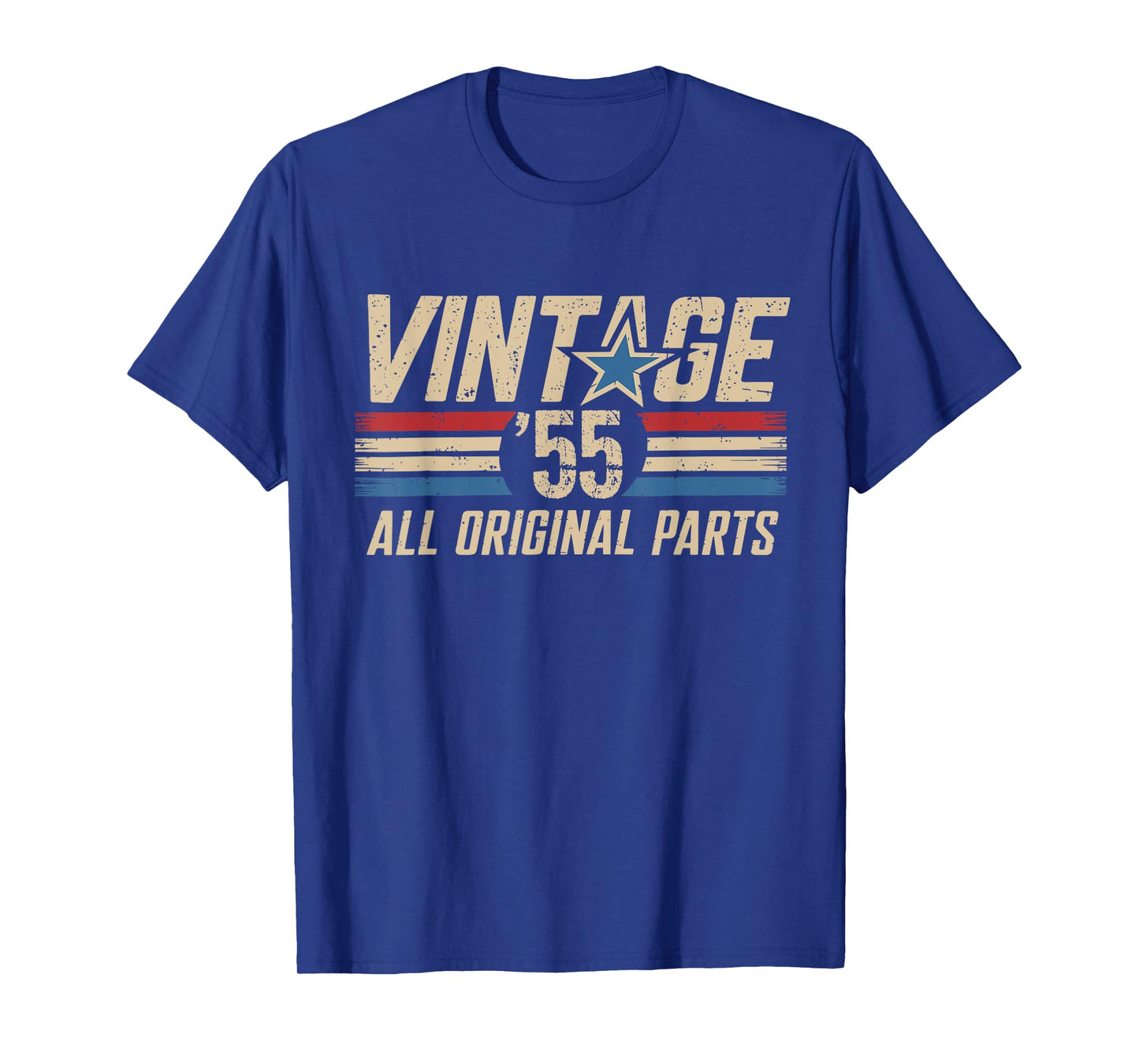 Retro Vintage 1955 All Original Parts 70th Birthday For Men T-Shirt