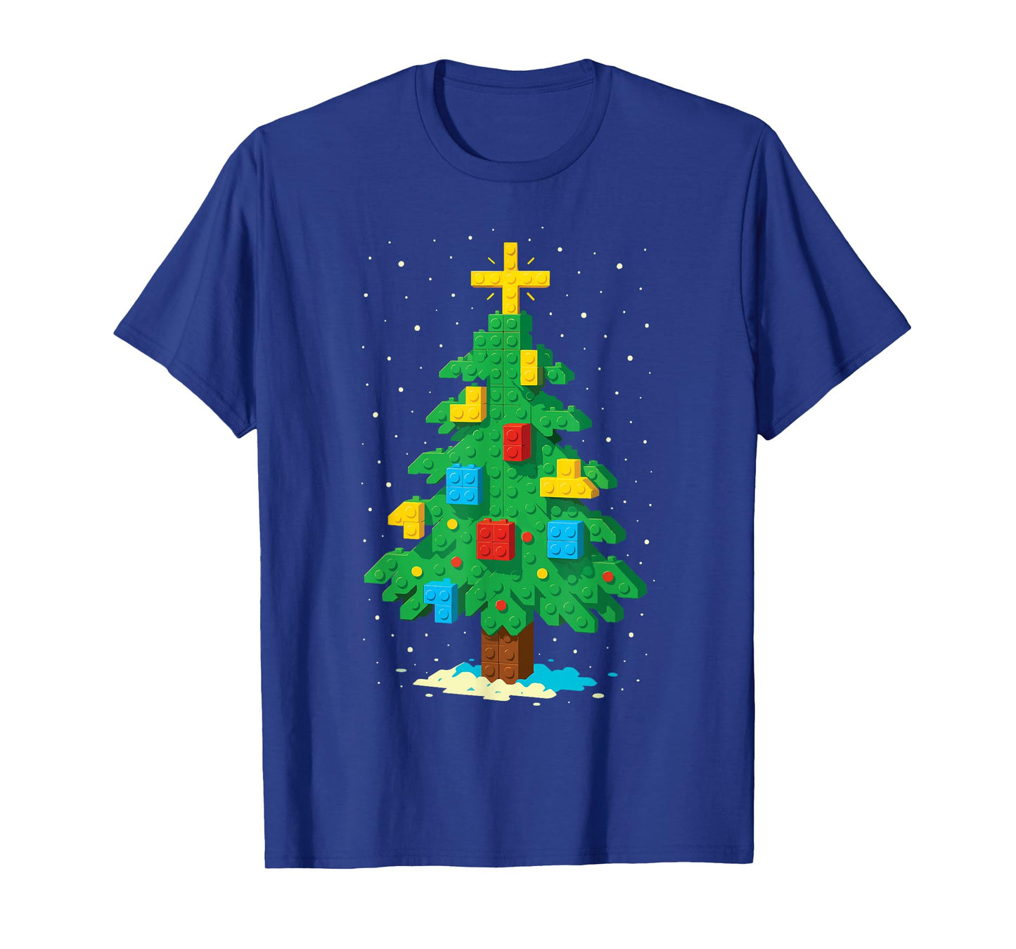Block Building Builder Brick Master Builder Christmas Tree T-Shirt