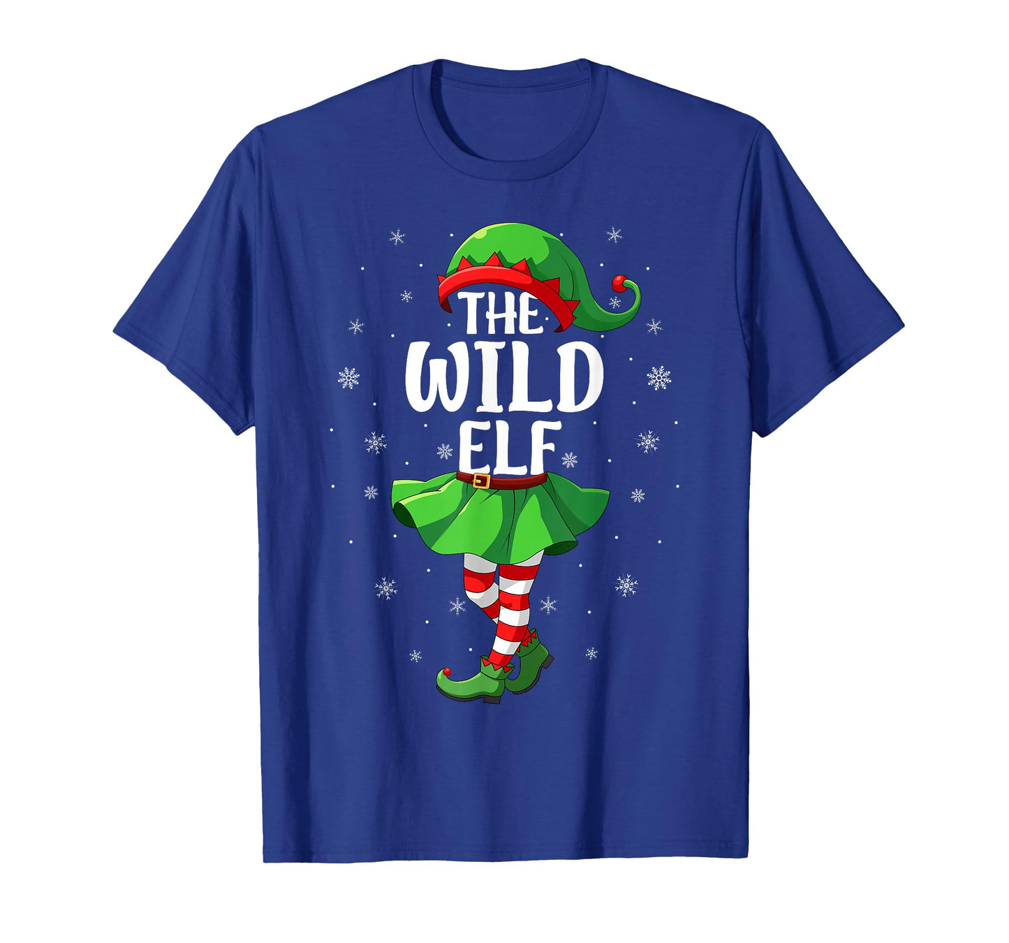 Wild Elf Christmas Girls Women Elf Squad Xmas Family T-Shirt