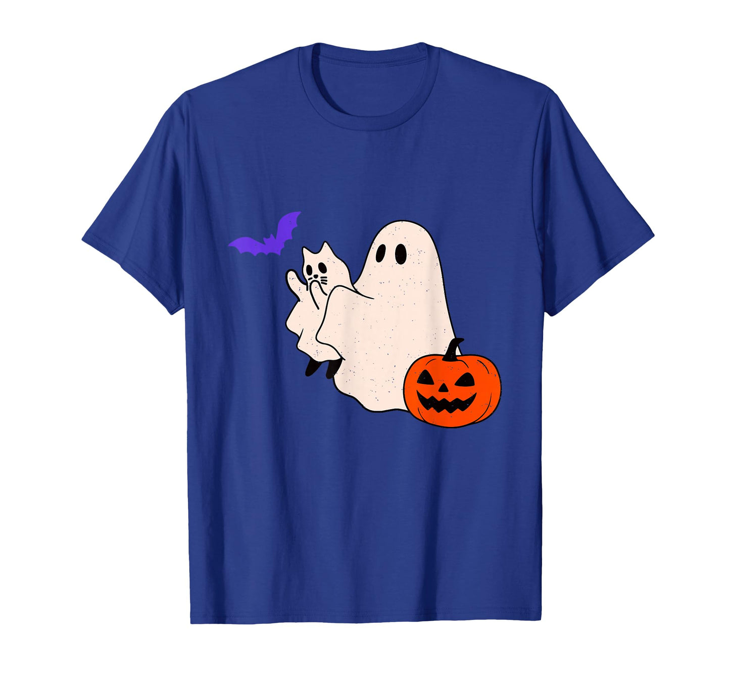 Ghost Cat Bat Pumpkin Halloween Spooky Season Men Women Kids T-Shirt