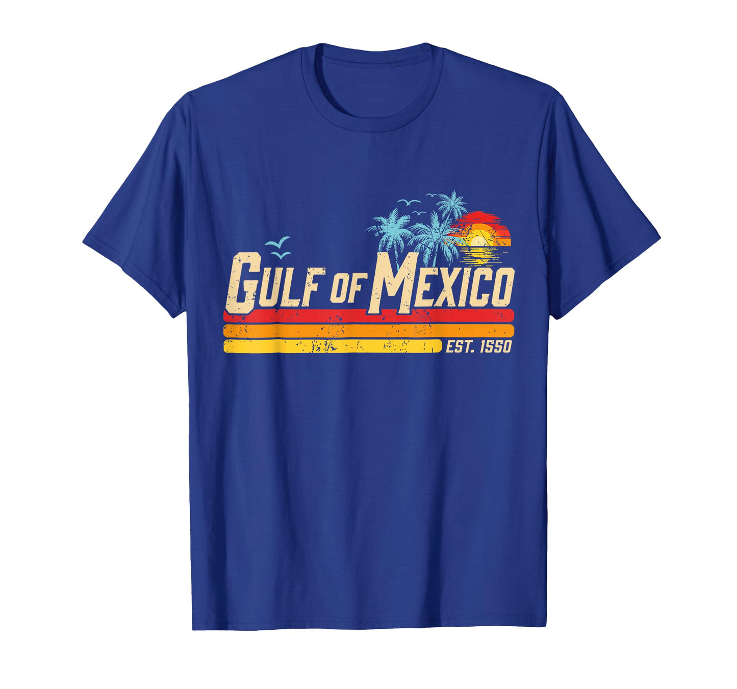Gulf of Mexico Forever Est 1550 Retro Vintage Beach Mens T-Shirt
