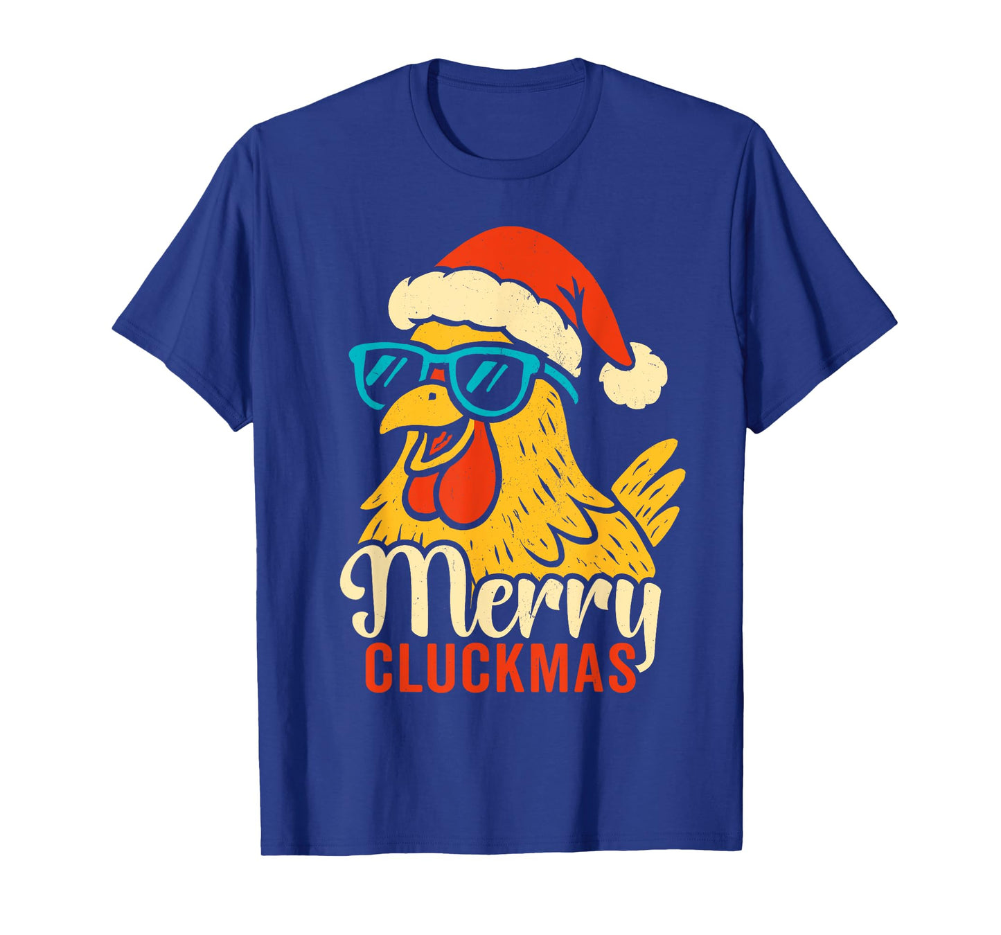 Merry Cluckmas, Cool Vintage Chicken Sunglasses Christmas T-Shirt