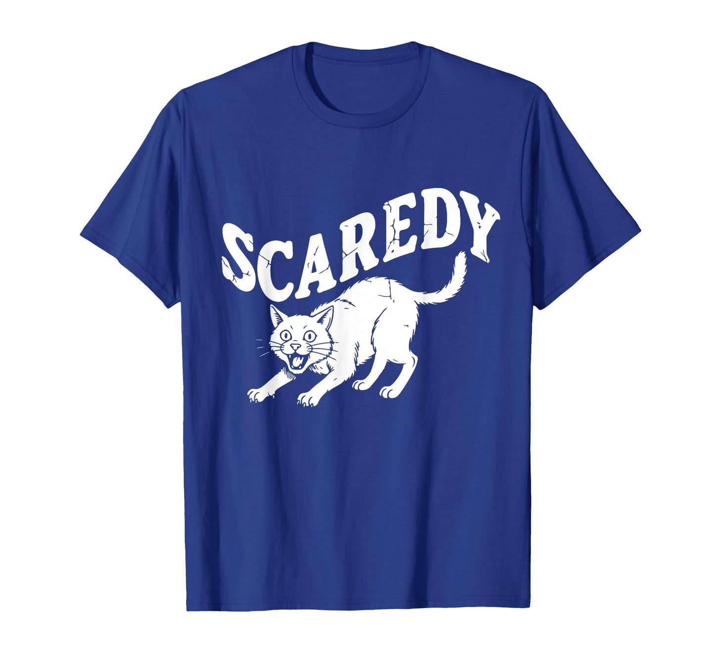Spooky Scared Cat “Scaredy” Halloween Graphic Tee T-Shirt
