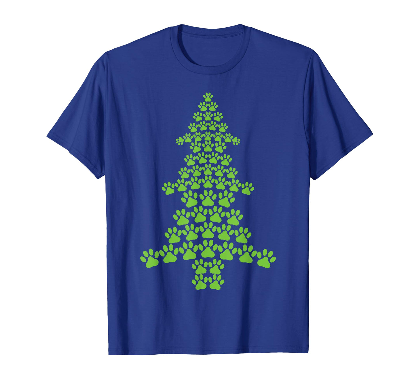 Cat Dog Paw Christmas Tree Pajamas Matching Family Xmas T-Shirt