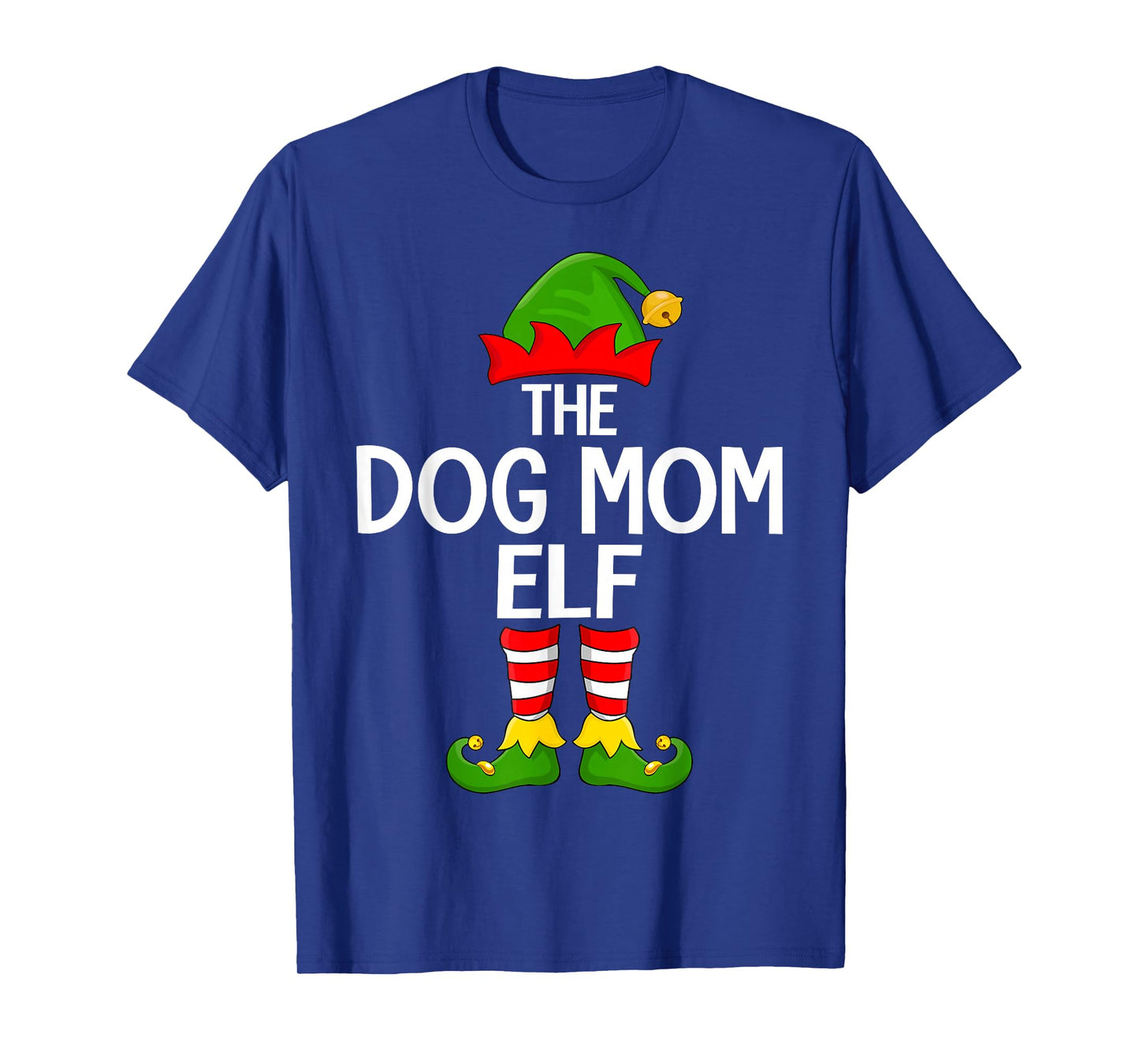 Dog Mom Elf Xmas Matching Family Elf Squad Christmas Women T-Shirt