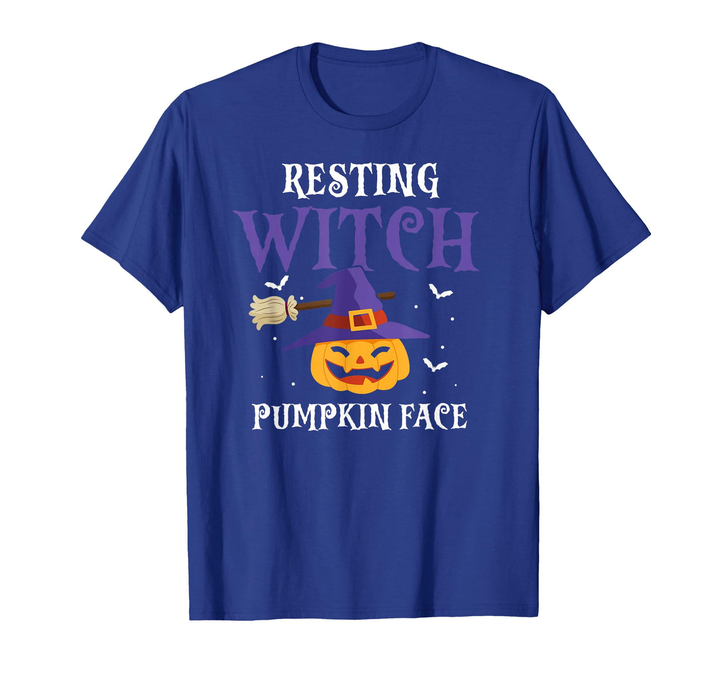 Resting Witch Pumpkin Face Funny Halloween Humor T-Shirt