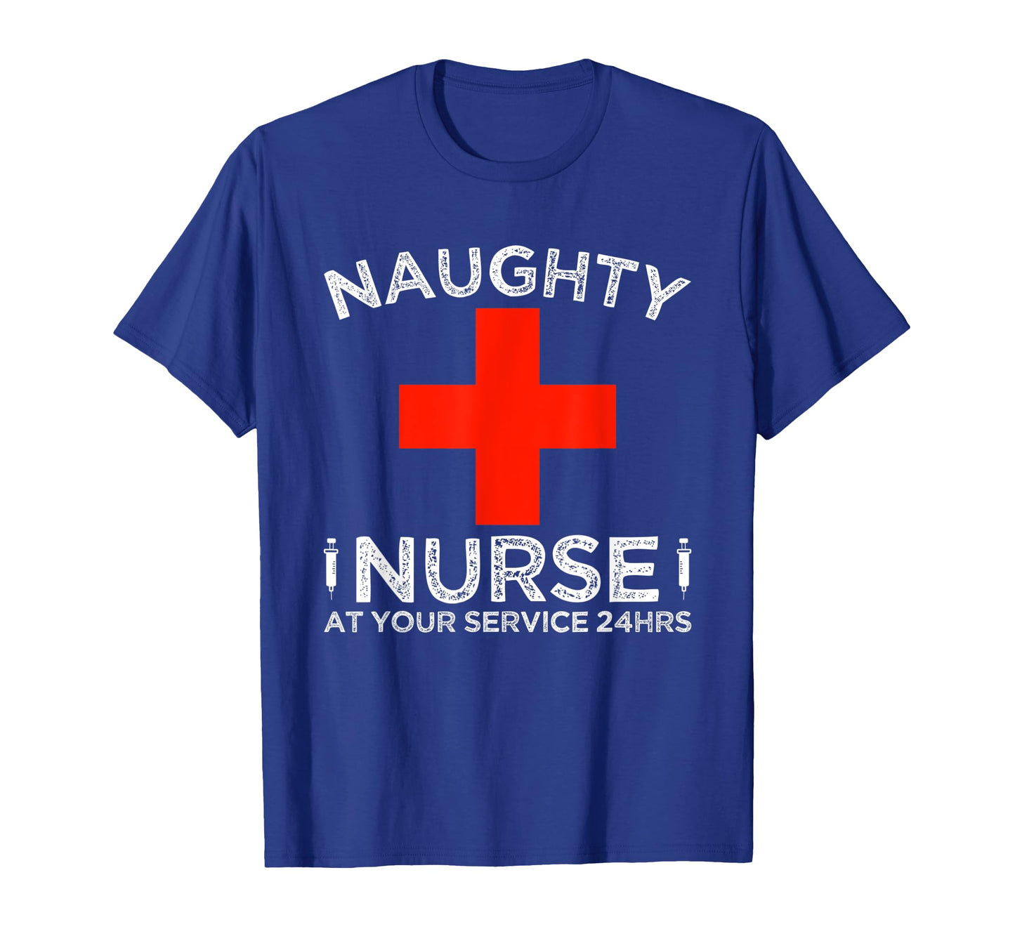 Naughty Nurse At Your Service 24 Hours Halloween Adult Joke T-Shirt