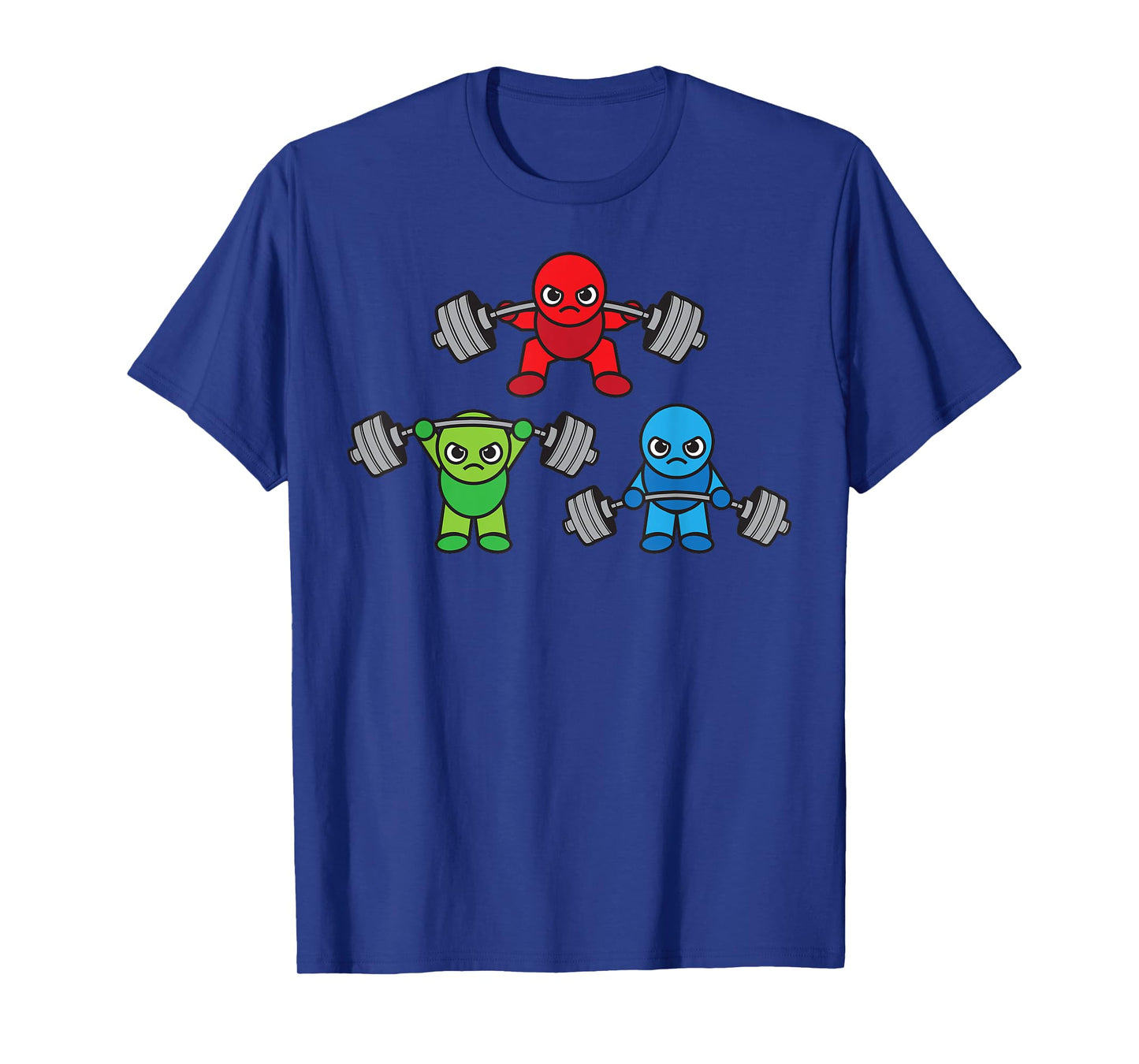 Weightlifting Cartoon Characters Gym T-Shirt T-Shirt