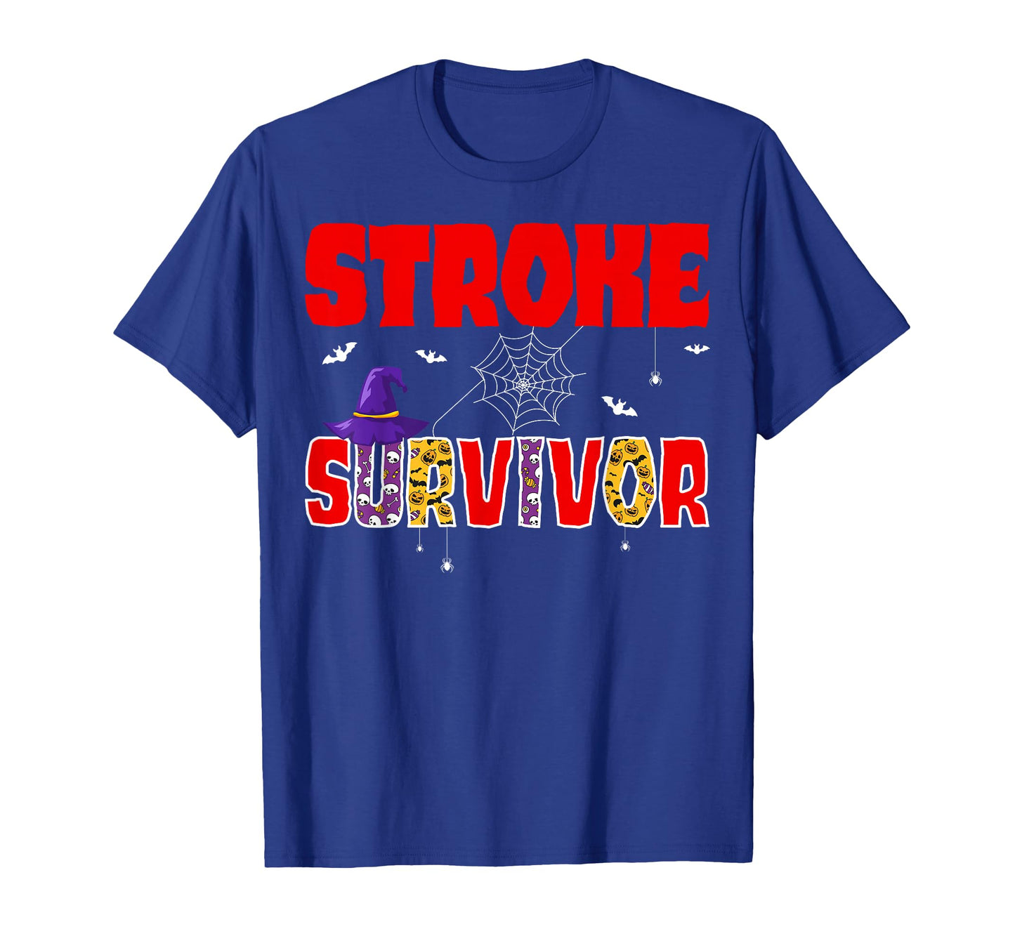 Stroke Survivor Witch Hat Funny Halloween Awareness T-Shirt