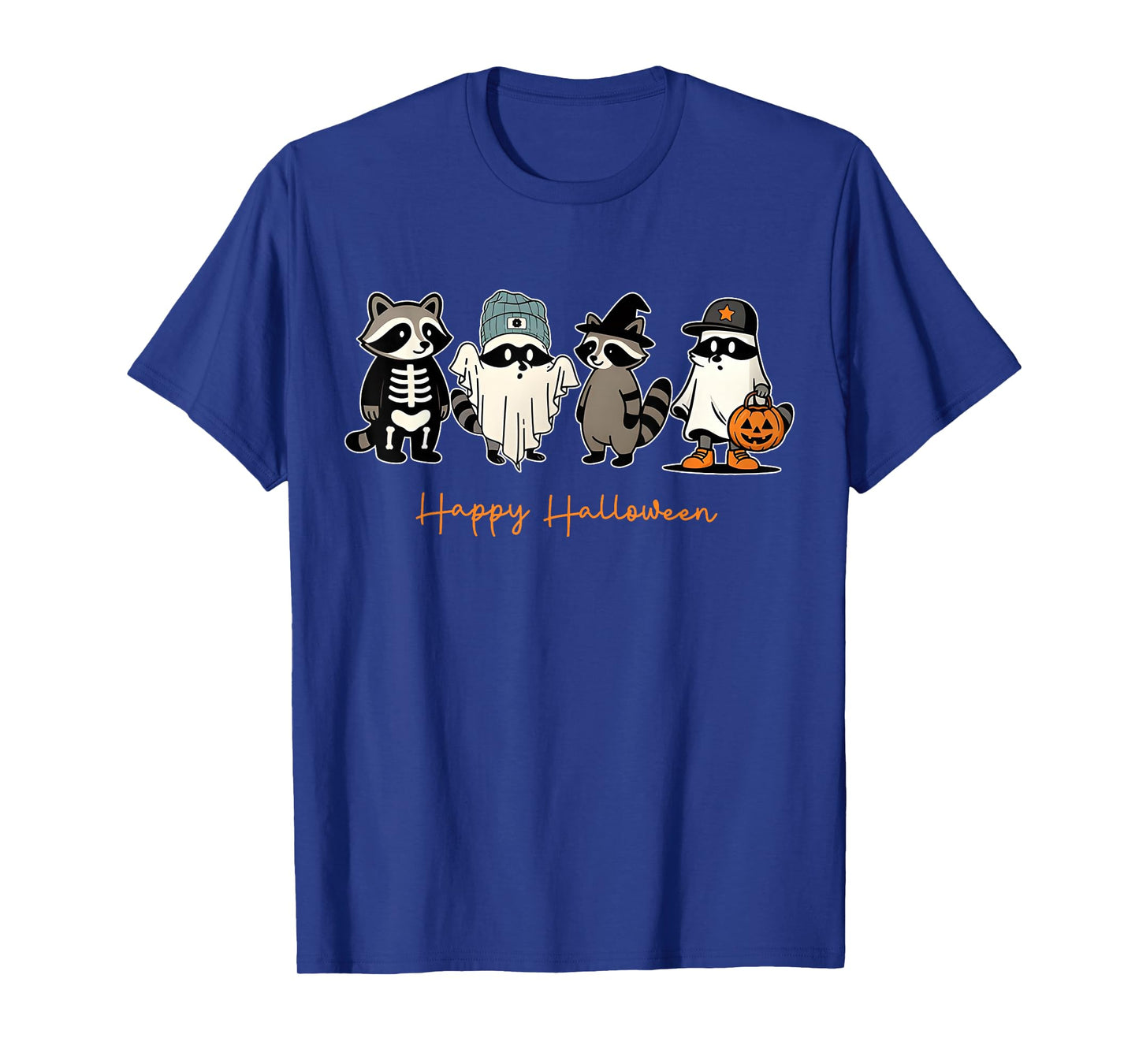 Funny Spooky Season Halloween Raccoon Meme Street Cats T-Shirt