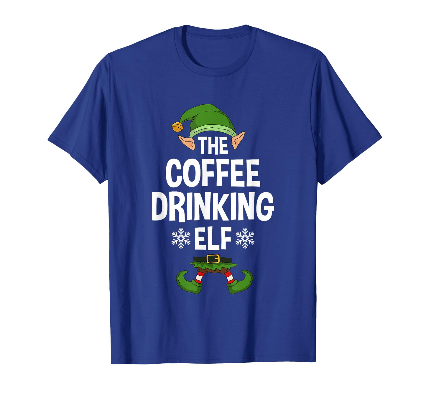 The Coffee Drinking Elf Party Family Group Matching X-Mas T-Shirt